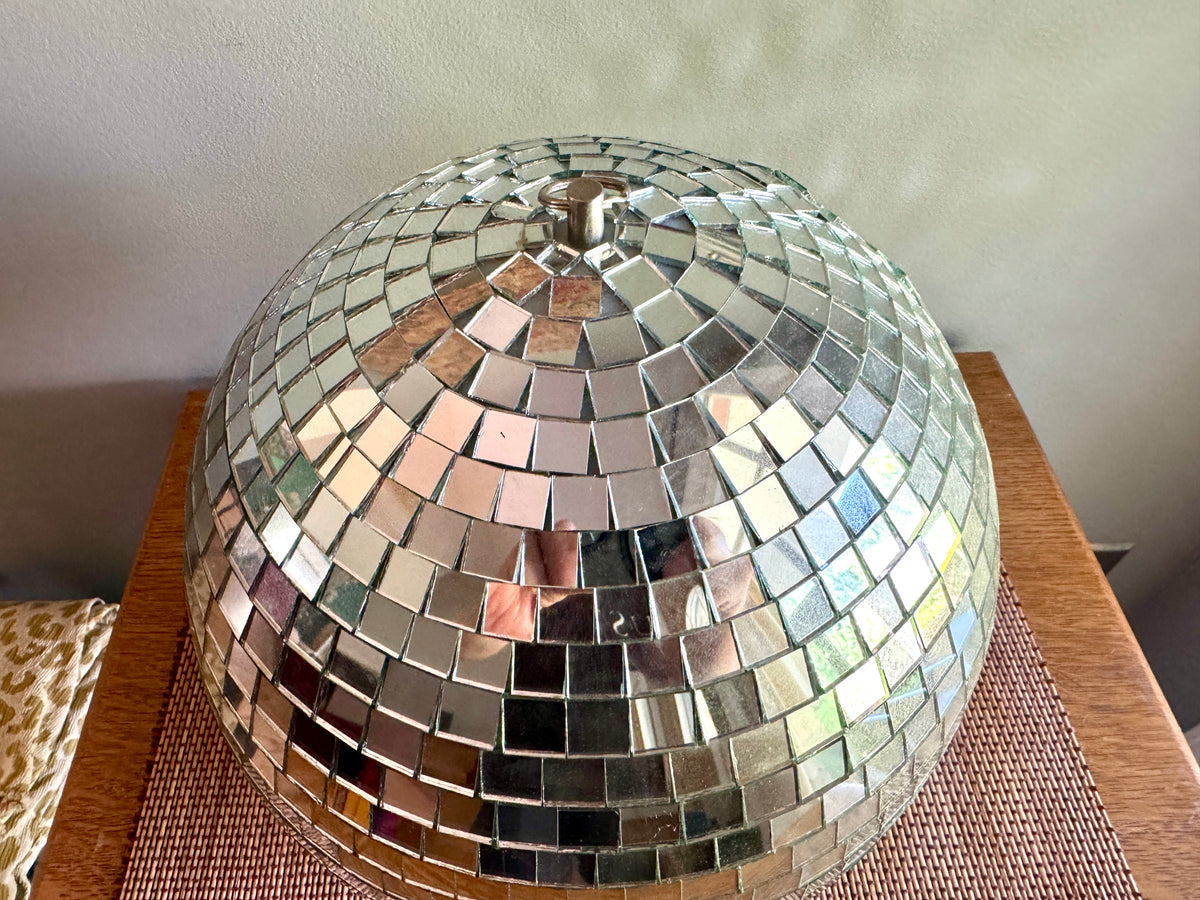 Vtg Lumaseries Mirrored 12" Disco Ball ~ 12" Mirror Disco Ball