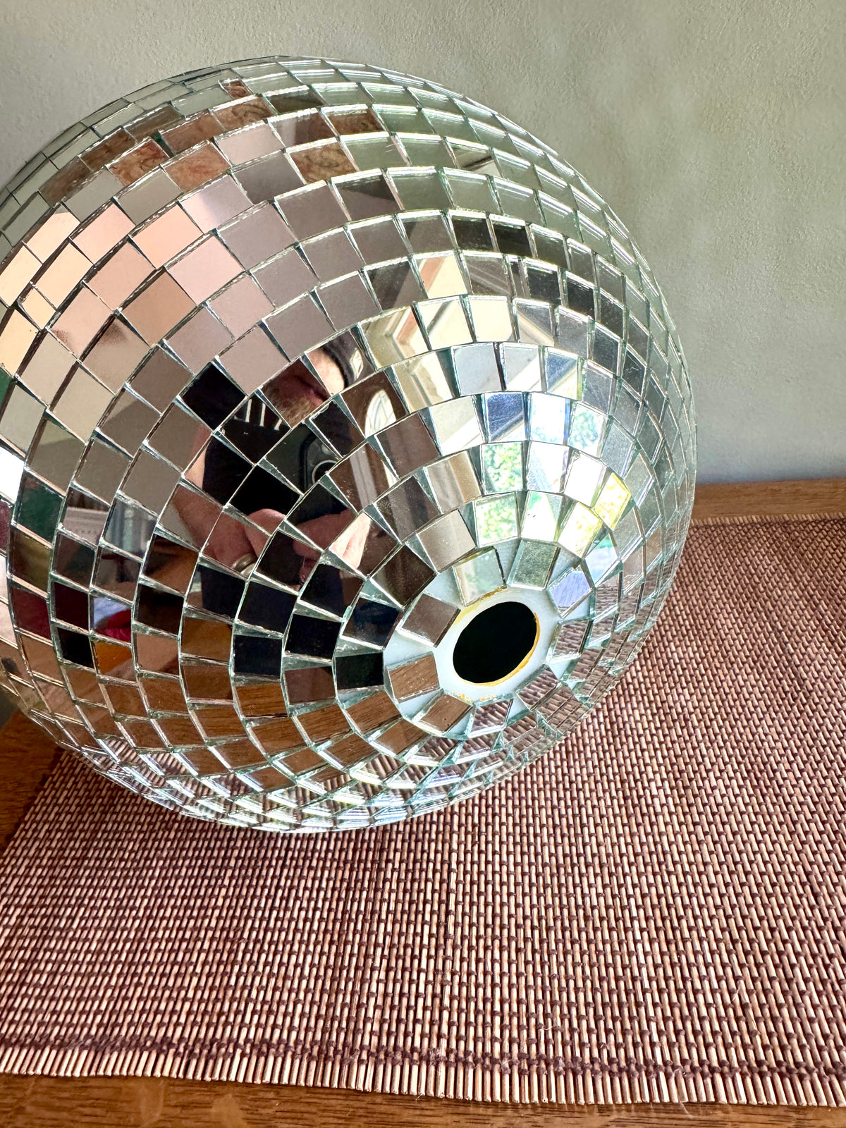 Vtg Lumaseries Mirrored 12" Disco Ball ~ 12" Mirror Disco Ball