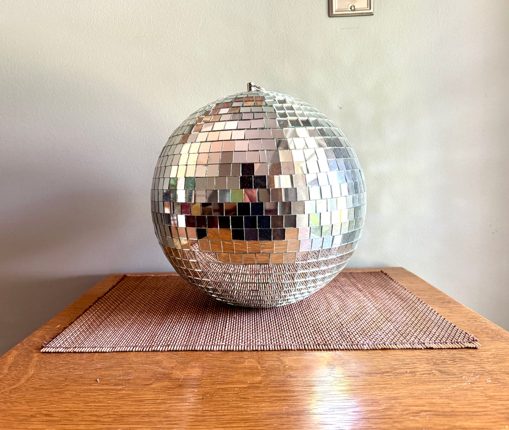 Vtg Lumaseries Mirrored 12" Disco Ball ~ 12" Mirror Disco Ball