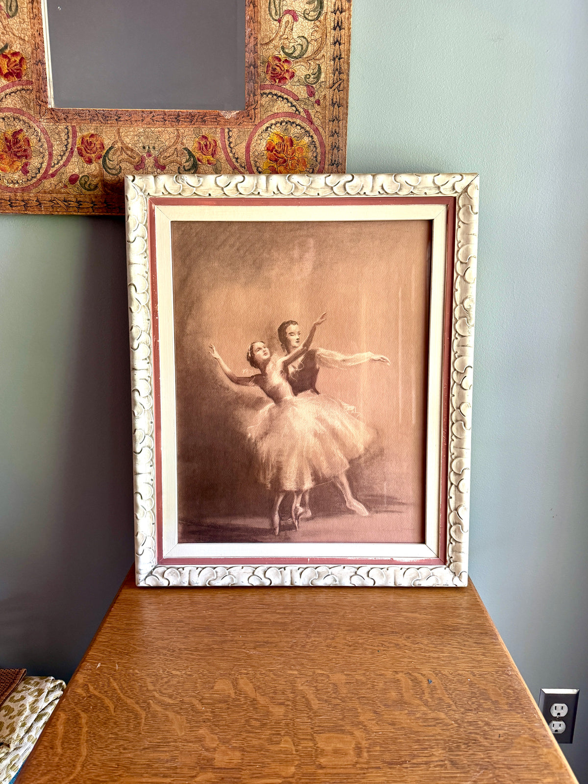 Vintage Framed Ballet Pastel Painting - Raymond Charlot - Signed (Copy)