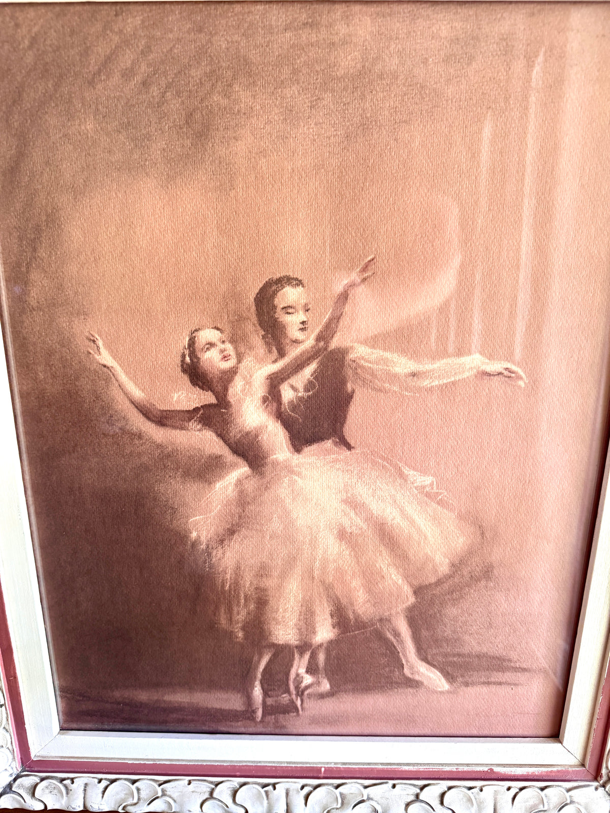 Vintage Framed Ballet Pastel Painting - Raymond Charlot - Signed (Copy)