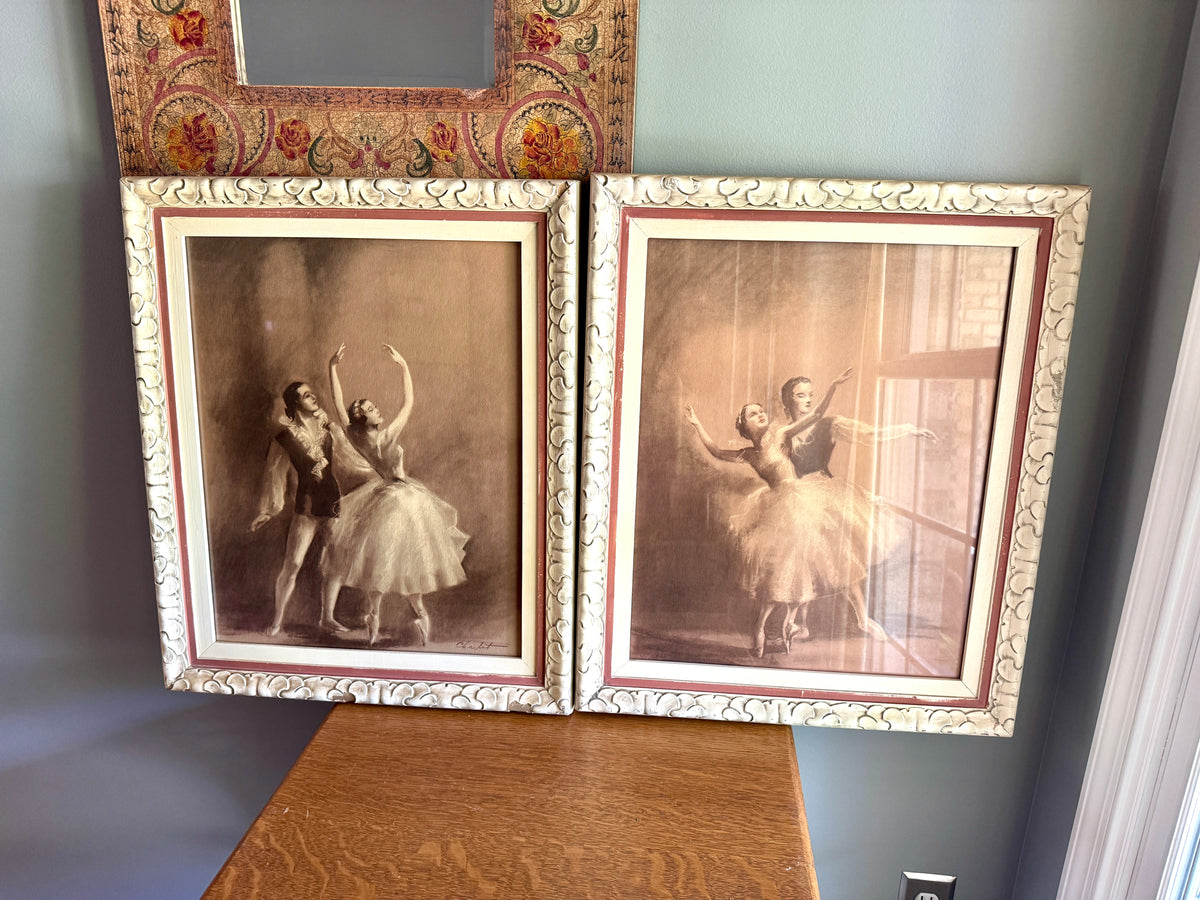 Vintage Framed Ballet Pastel Painting - Raymond Charlot - Signed (Copy)