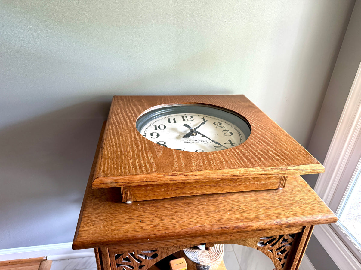 The Standard Electric Clock Co. Wood Framed Battery Power Wall Clock ~ Standard Electric Clock Co. Wall Clock
