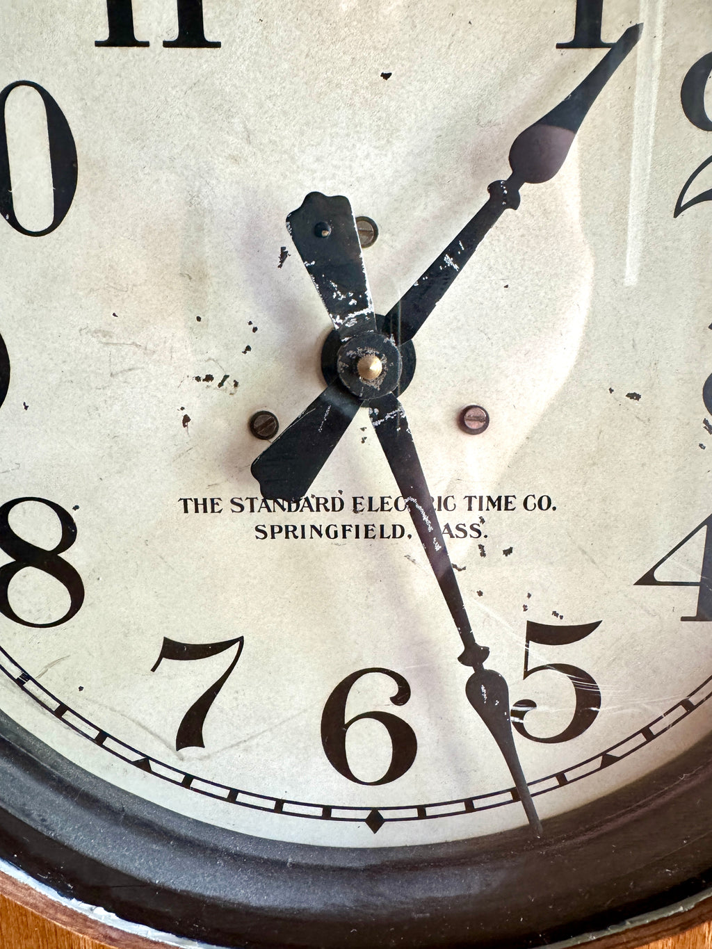The Standard Electric Clock Co. Wood Framed Battery Power Wall Clock ~ Standard Electric Clock Co. Wall Clock