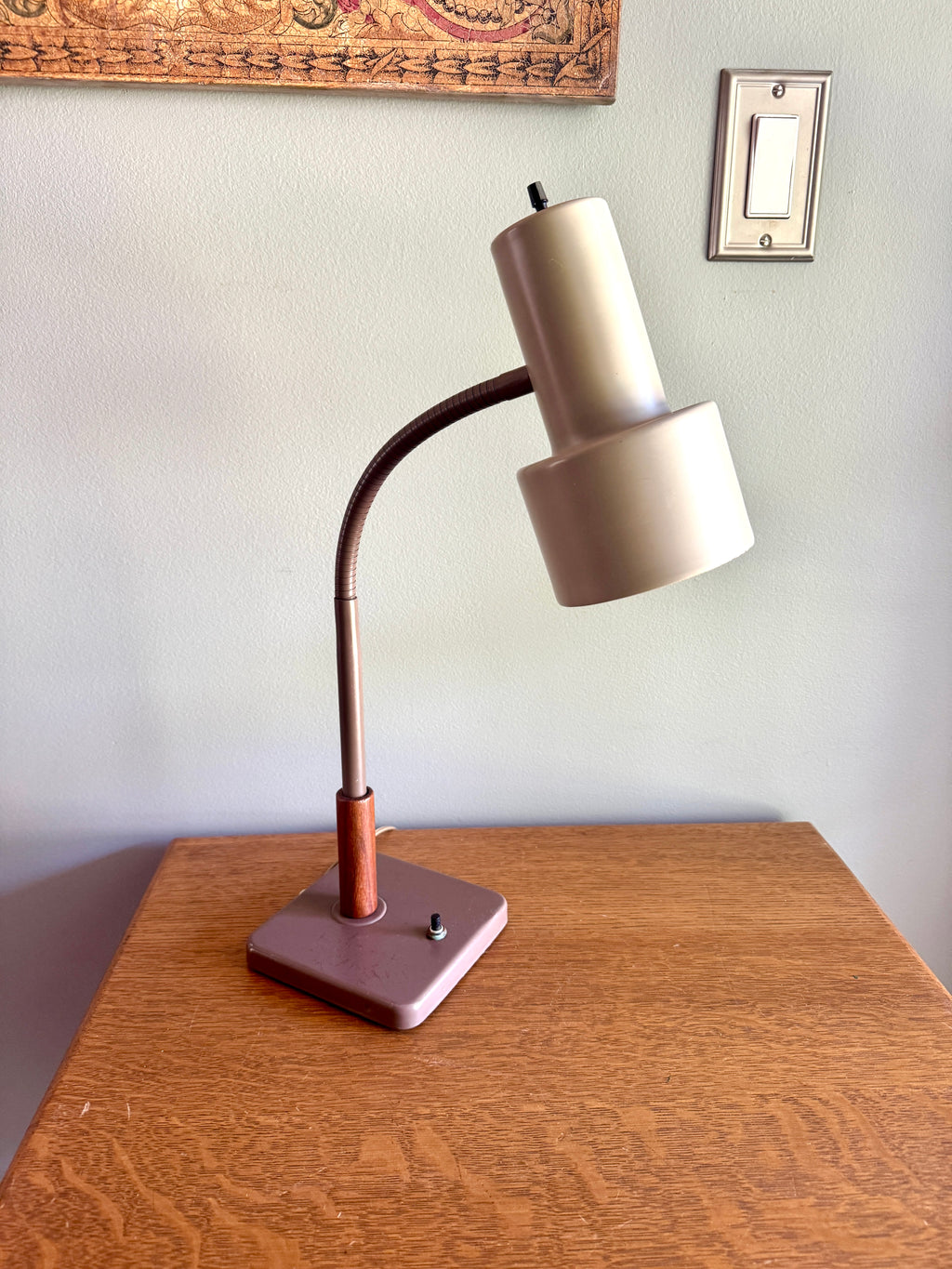 Vintage Mid Century Gooseneck Desk Lamp ~ MCM Adjustable Gooseneck Desk Lamp