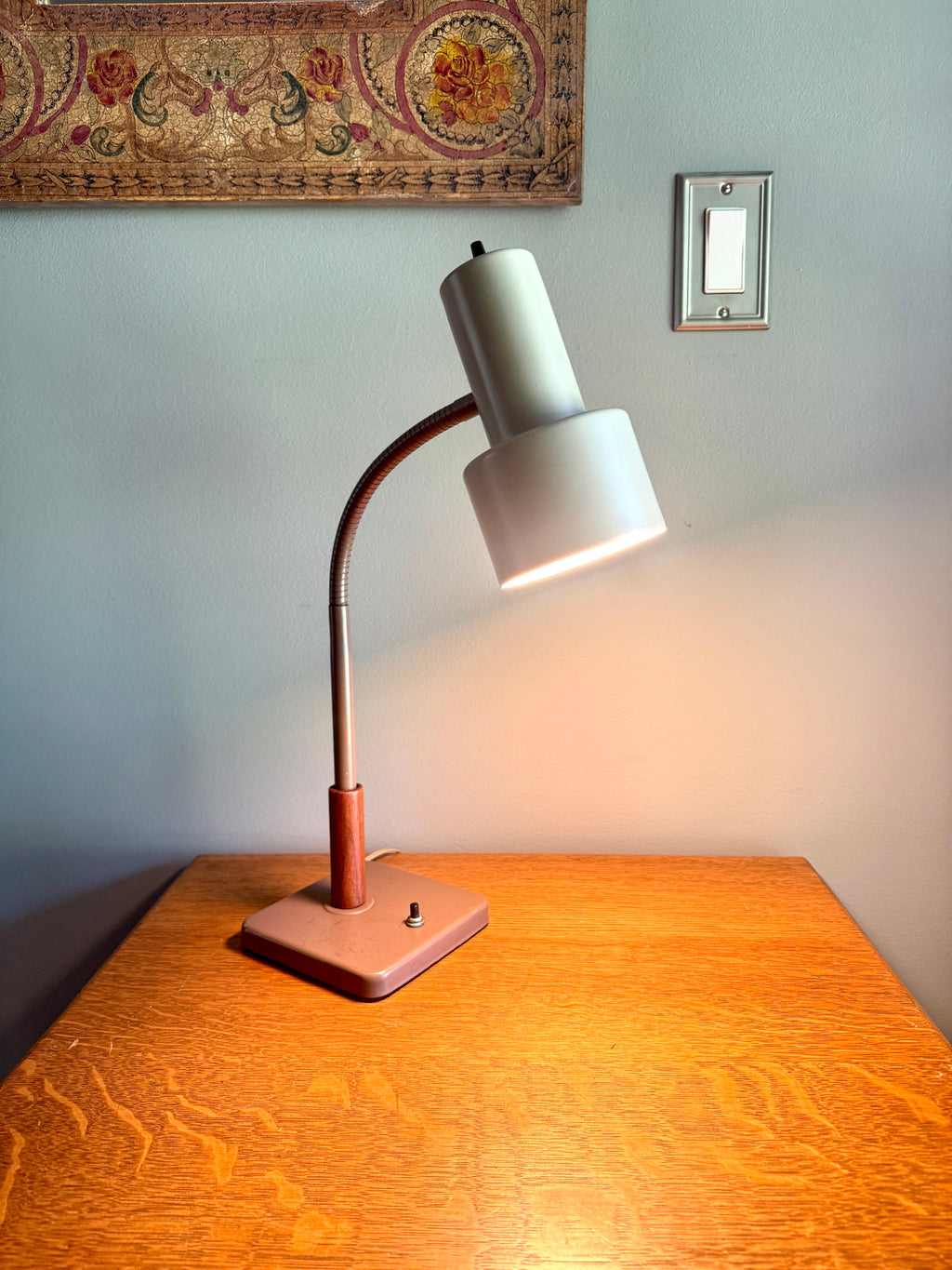 Vintage Mid Century Gooseneck Desk Lamp ~ MCM Adjustable Gooseneck Desk Lamp