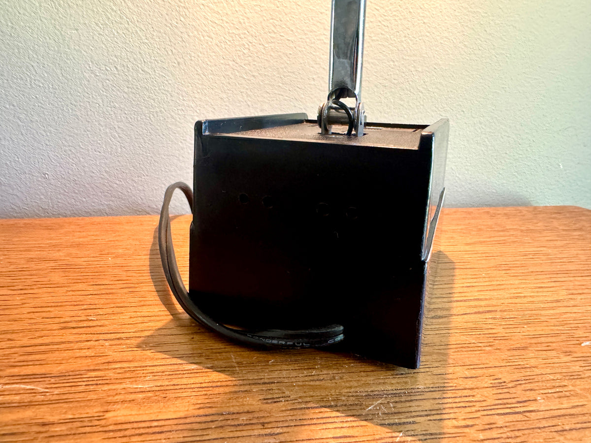 Vintage Mobilelite Hi-Intensity Desk Lamp ~ Black Adjustable Task Lamp ~ Minimalist Desk Lamp