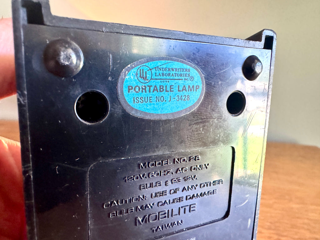 Vintage Mobilelite Hi-Intensity Desk Lamp ~ Black Adjustable Task Lamp ~ Minimalist Desk Lamp