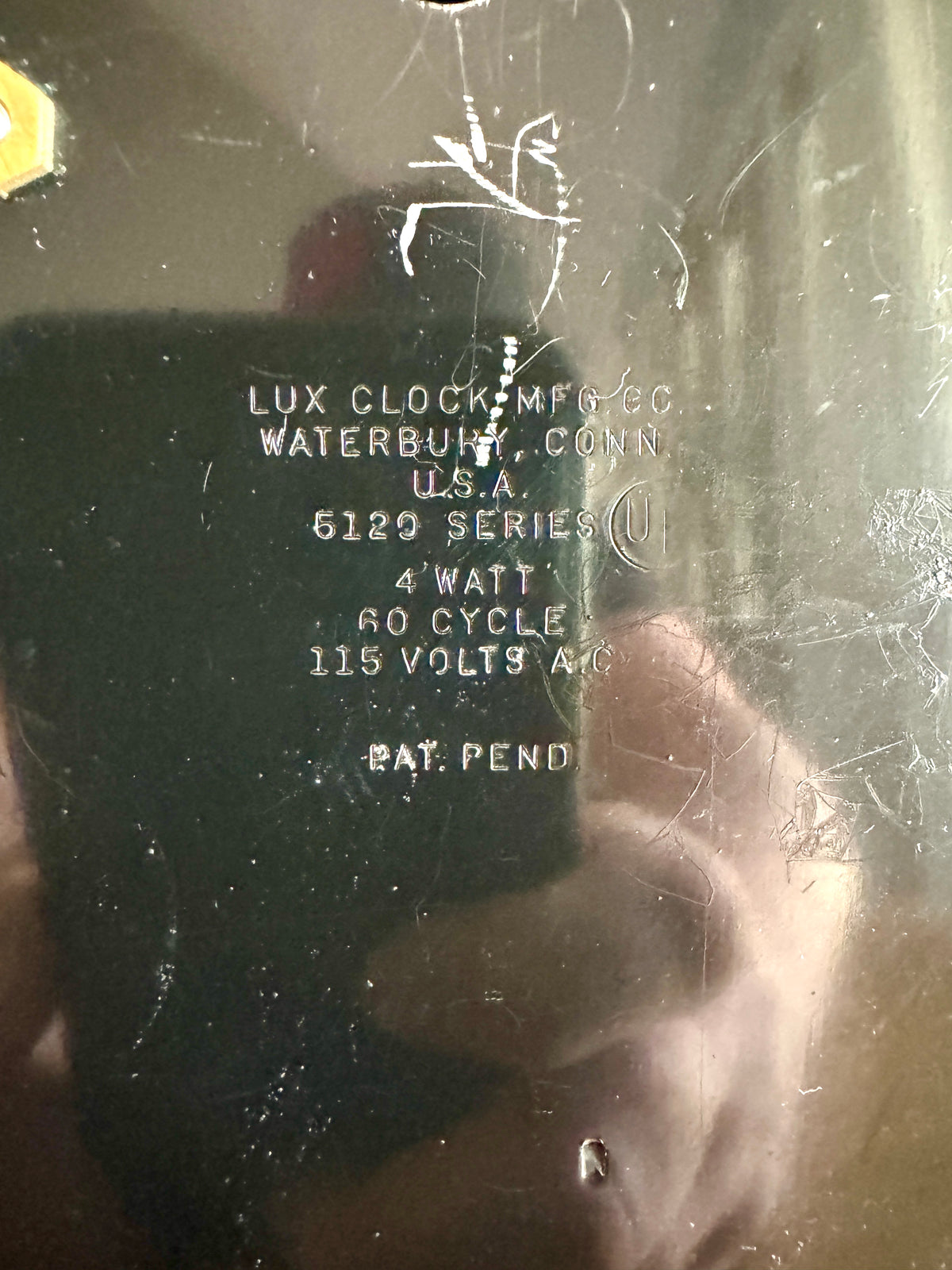 Mid Century Lux 5120 Series Calendar Wall Clock ~ MCM Square Electric Wall Clock
