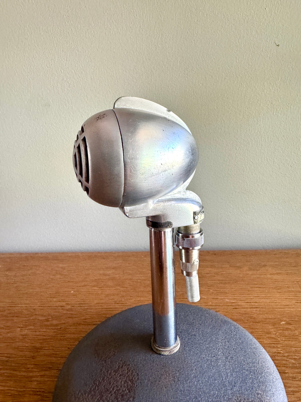 Vintage 1940′S Brushed-Chrome Turner CD Dynamic Microphone ~ 40's Bullet Microphone