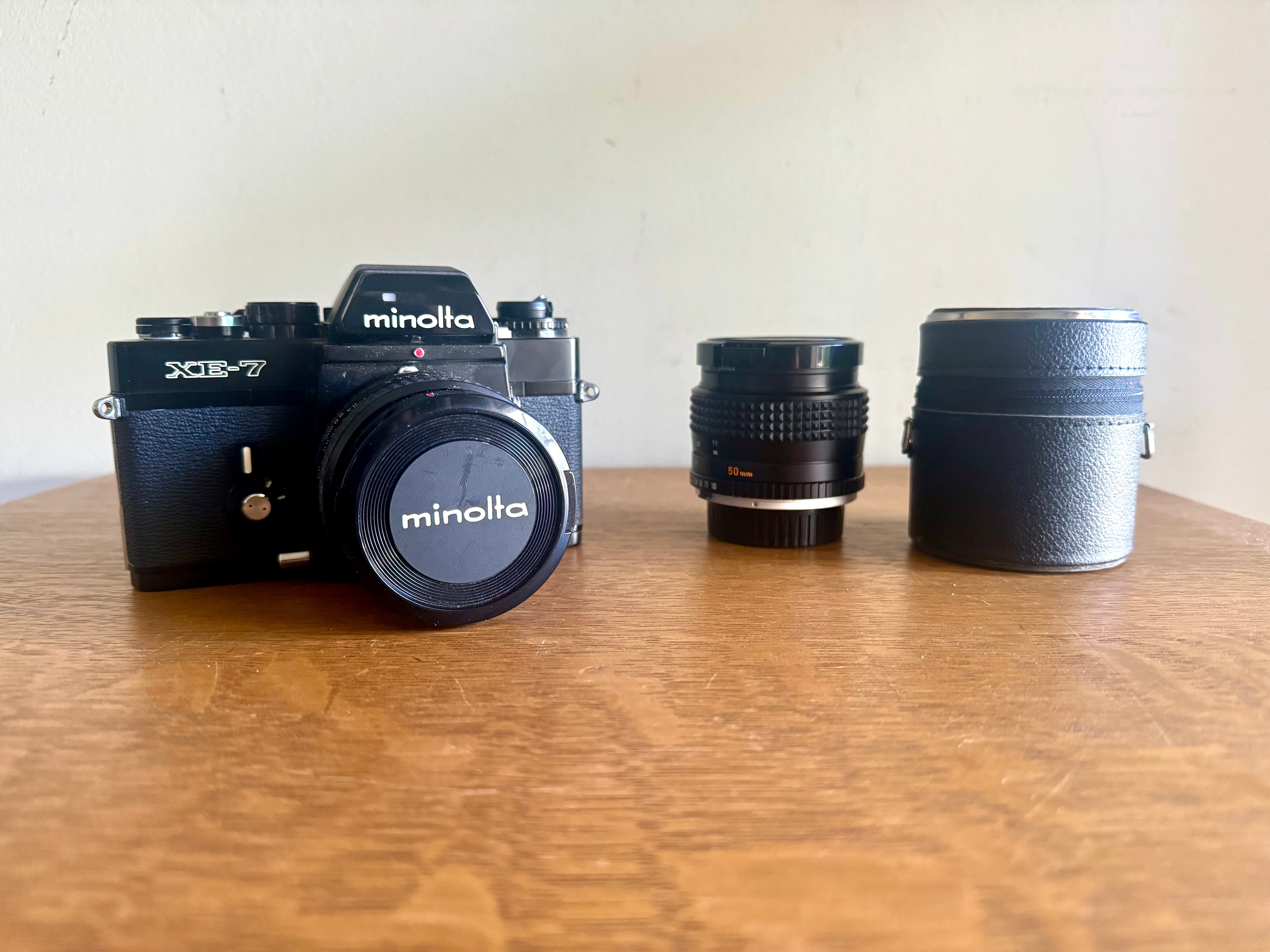 Vintage Minolta XE-7 35MM Film Camera with Extra Lens