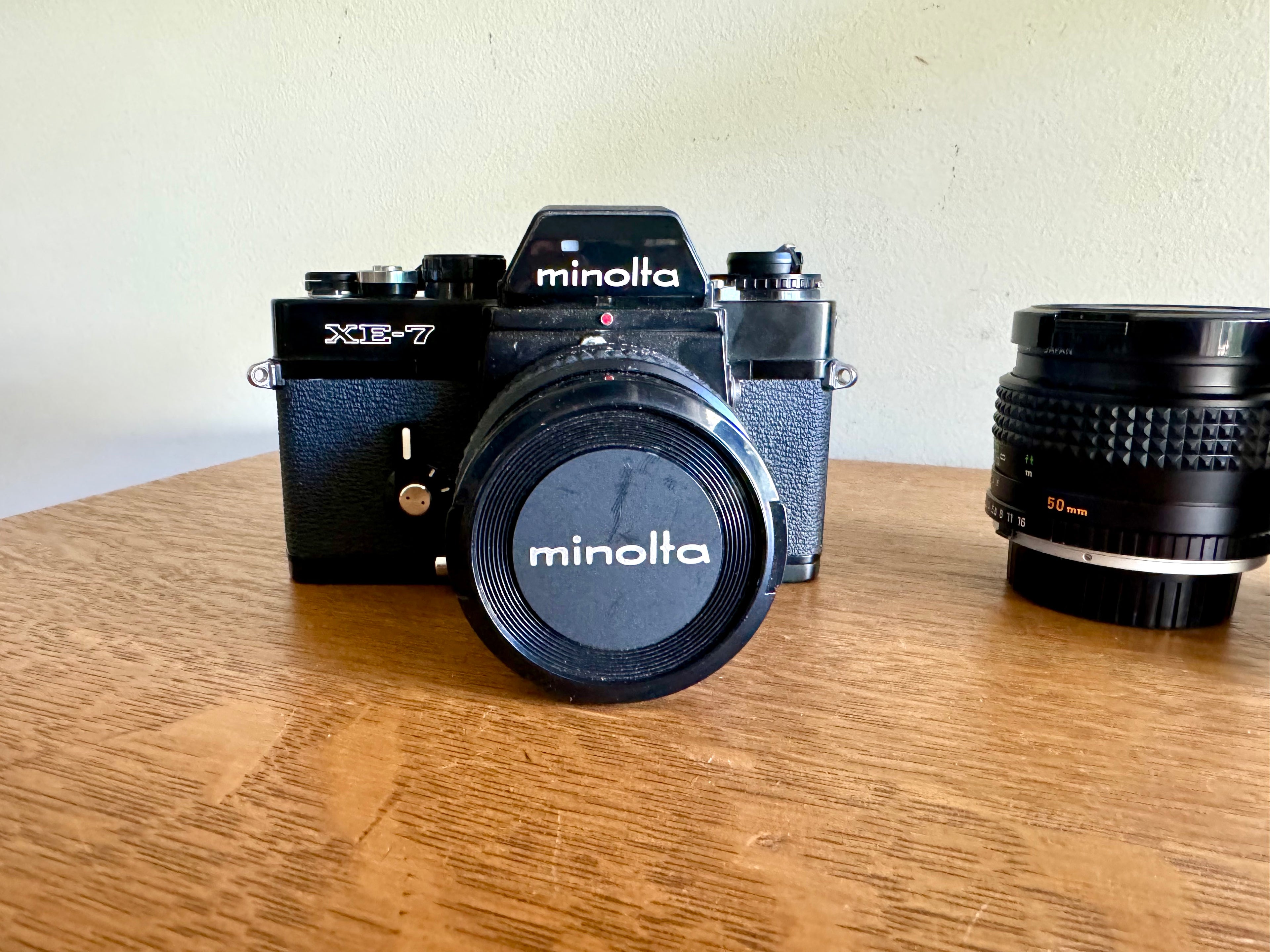 Vintage Minolta XE-7 35MM Film Camera with Extra Lens