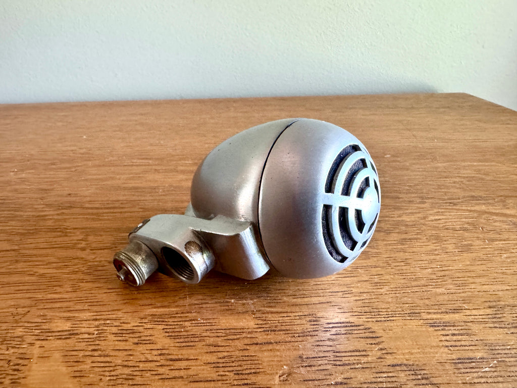 Vintage 1940′S Brushed-Chrome Turner CD Dynamic Microphone ~ 40's Bullet Microphone