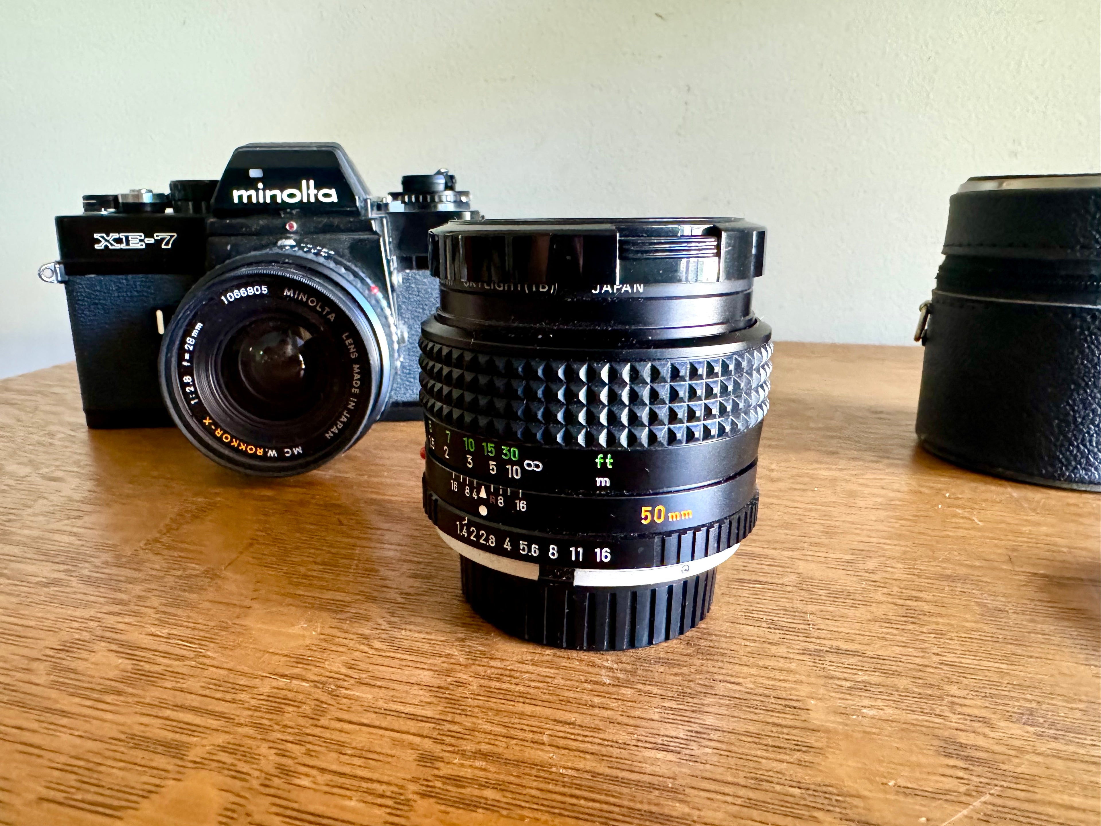 Vintage Minolta XE-7 35MM Film Camera with Extra Lens