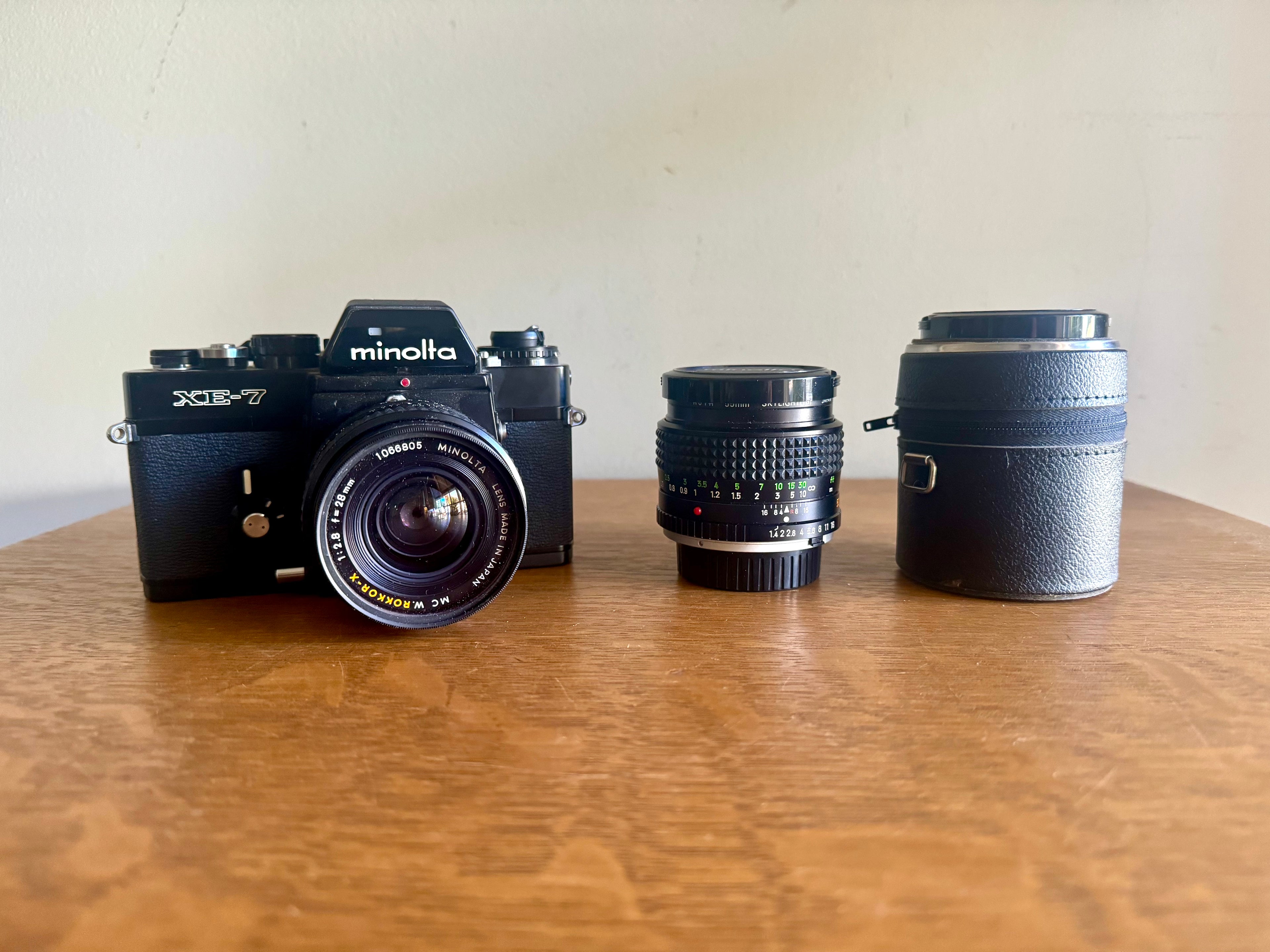 Vintage Minolta XE-7 35MM Film Camera with Extra Lens