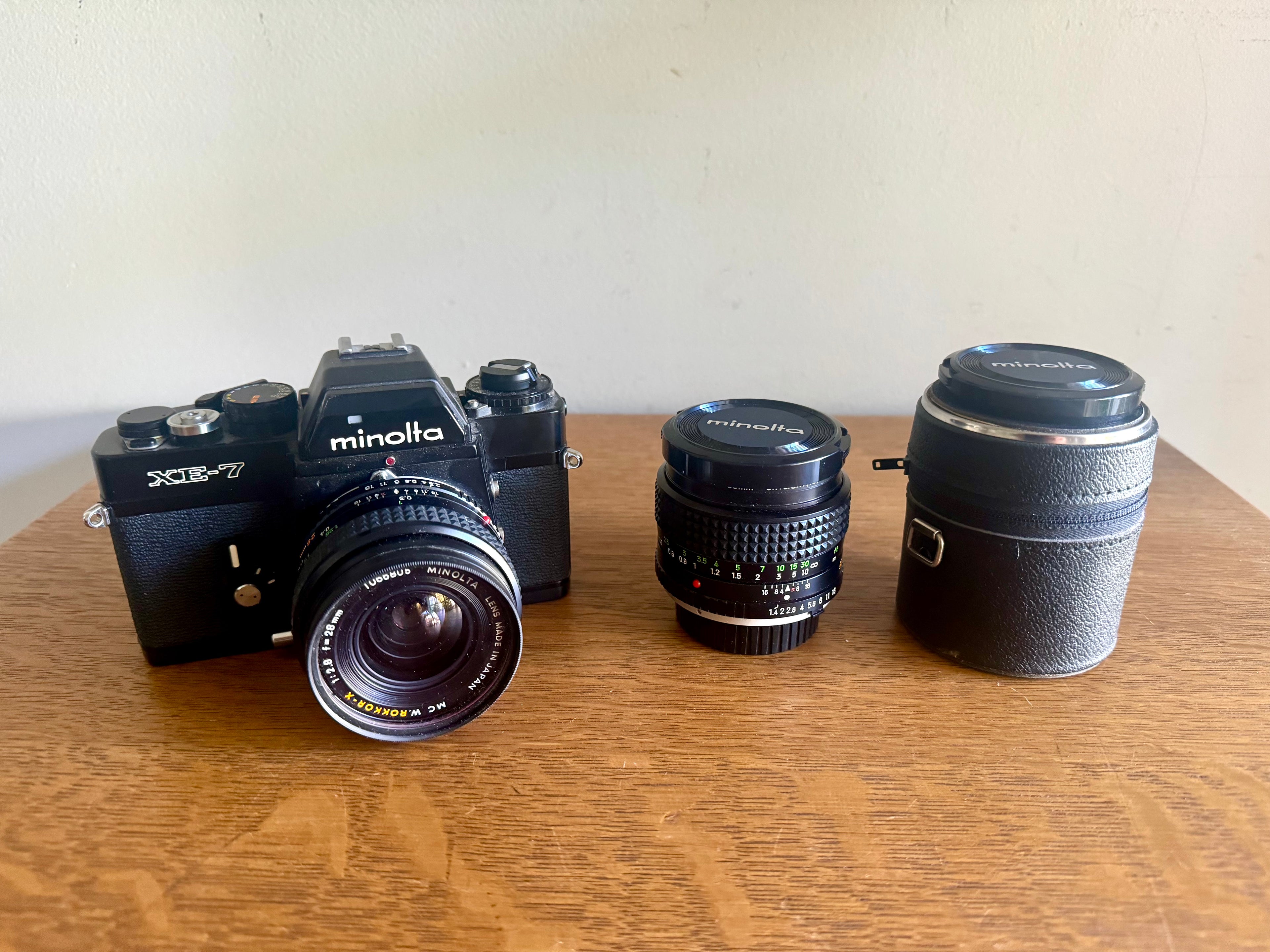 Vintage Minolta XE-7 35MM Film Camera with Extra Lens