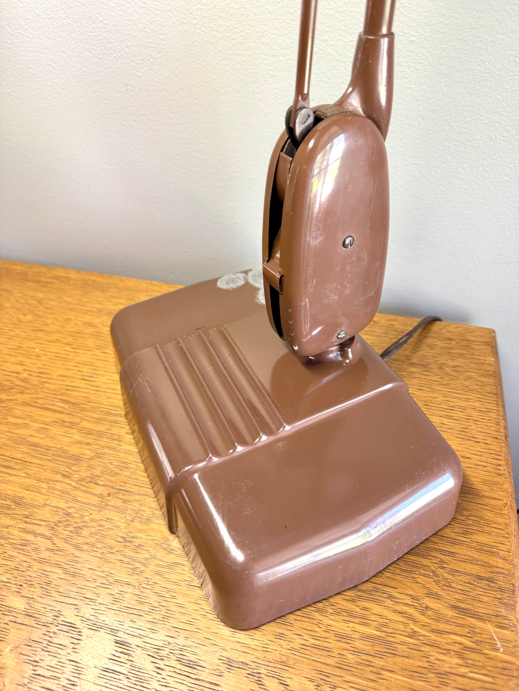Vintage Industrial Brown Dazor Floating Arm Drafting Lamp ~ Dazor Floating Fixture Model 2324-16