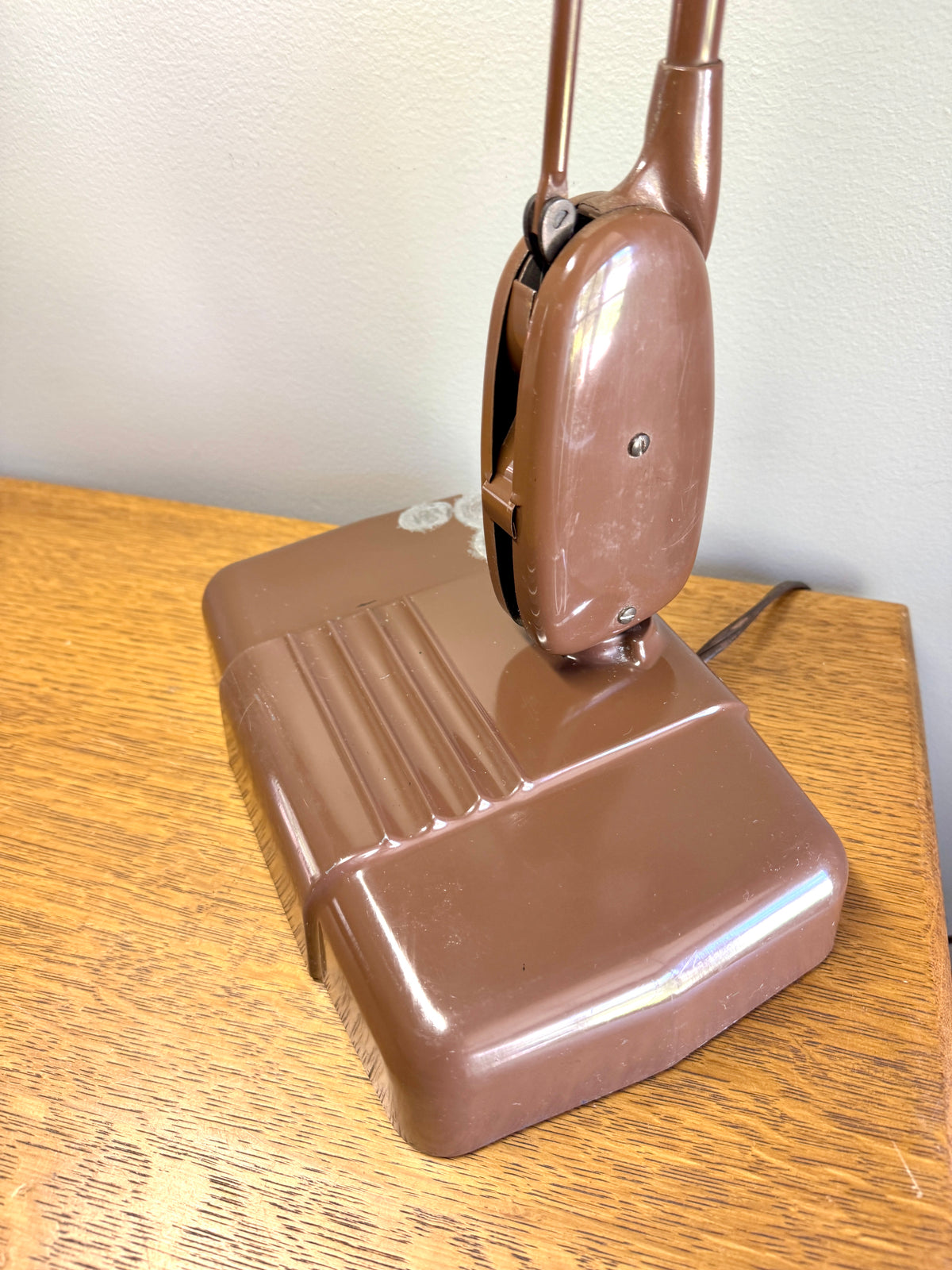 Vintage Industrial Brown Dazor Floating Arm Drafting Lamp ~ Dazor Floating Fixture Model 2324-16