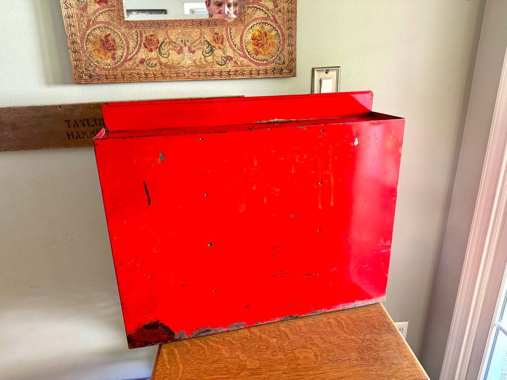 Vintage Industrial Red Snap-on Storage Shelf Unit