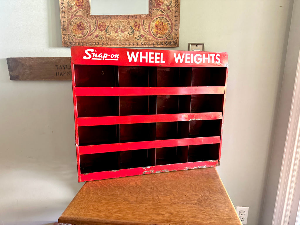 Vintage Industrial Red Snap-on Storage Shelf Unit