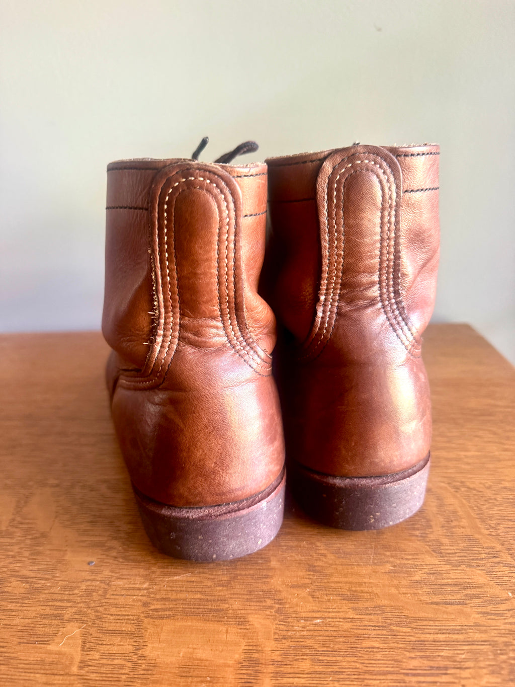 Red Wing Iron Ranger 8111 Brown Leather Lace-Up Work Boots ~ Cap-Toe Leather Boots