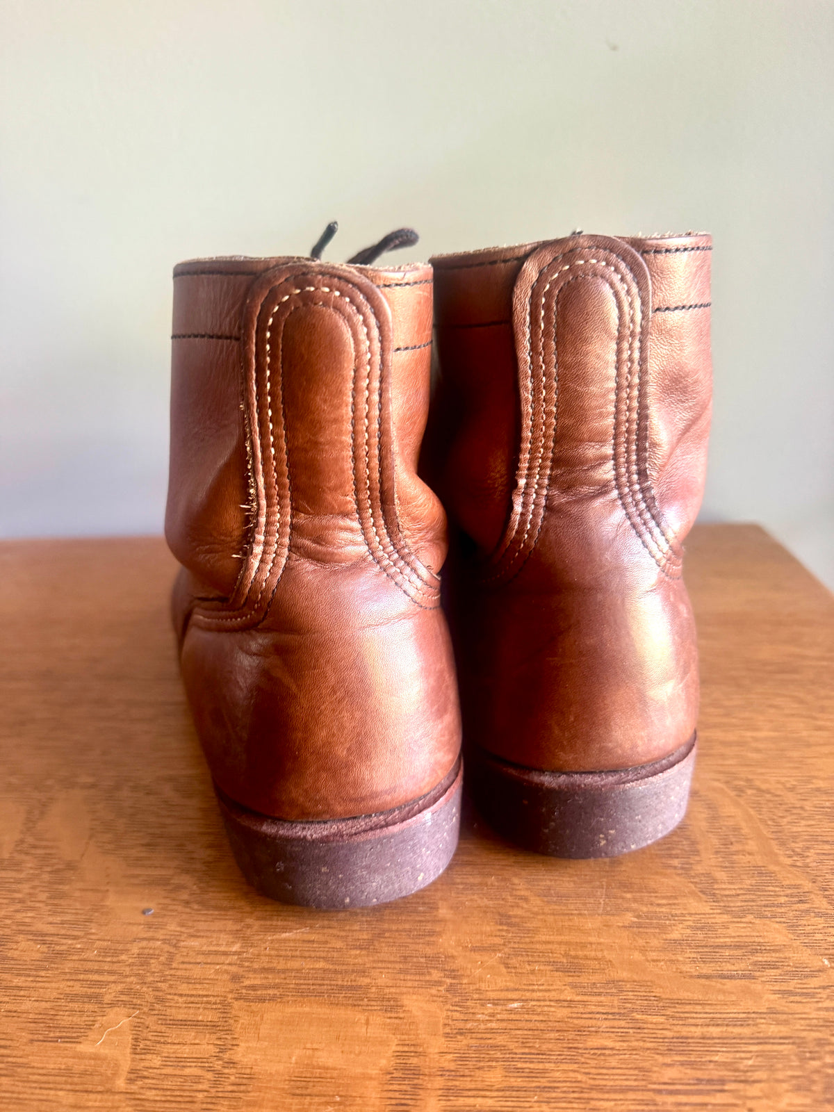 Red Wing Iron Ranger 8111 Brown Leather Lace-Up Work Boots ~ Cap-Toe Leather Boots