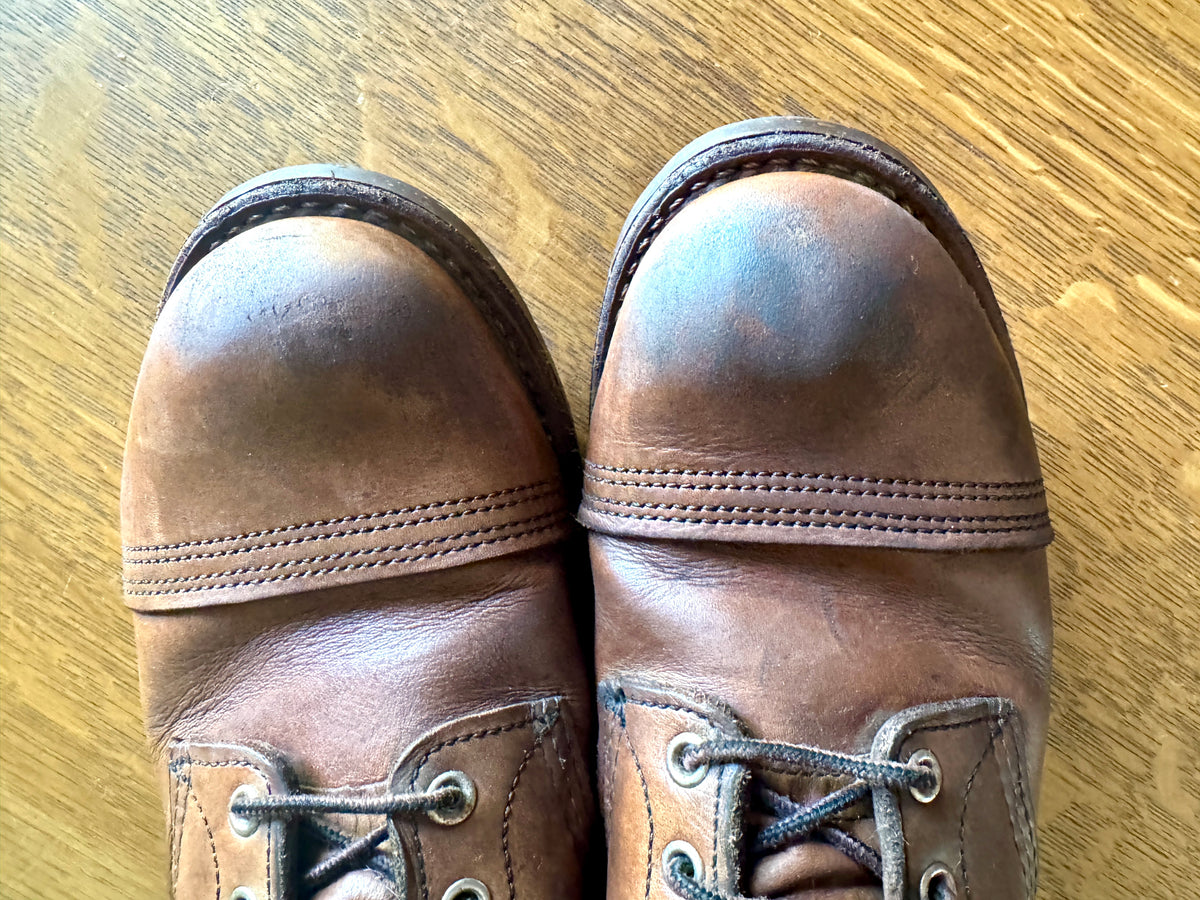 Red Wing Iron Ranger 8111 Brown Leather Lace-Up Work Boots ~ Cap-Toe Leather Boots
