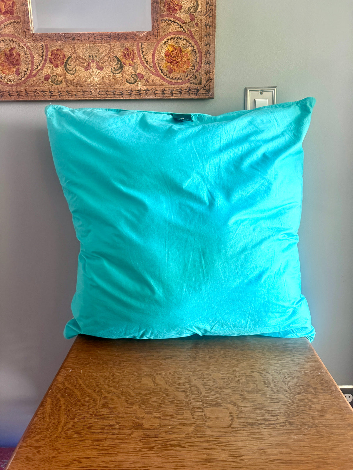 Ralph Lauren Pastel Plaid Support Pillow/Decorative Pillow ~ Large 24" Pastel Plaid RL Pillow