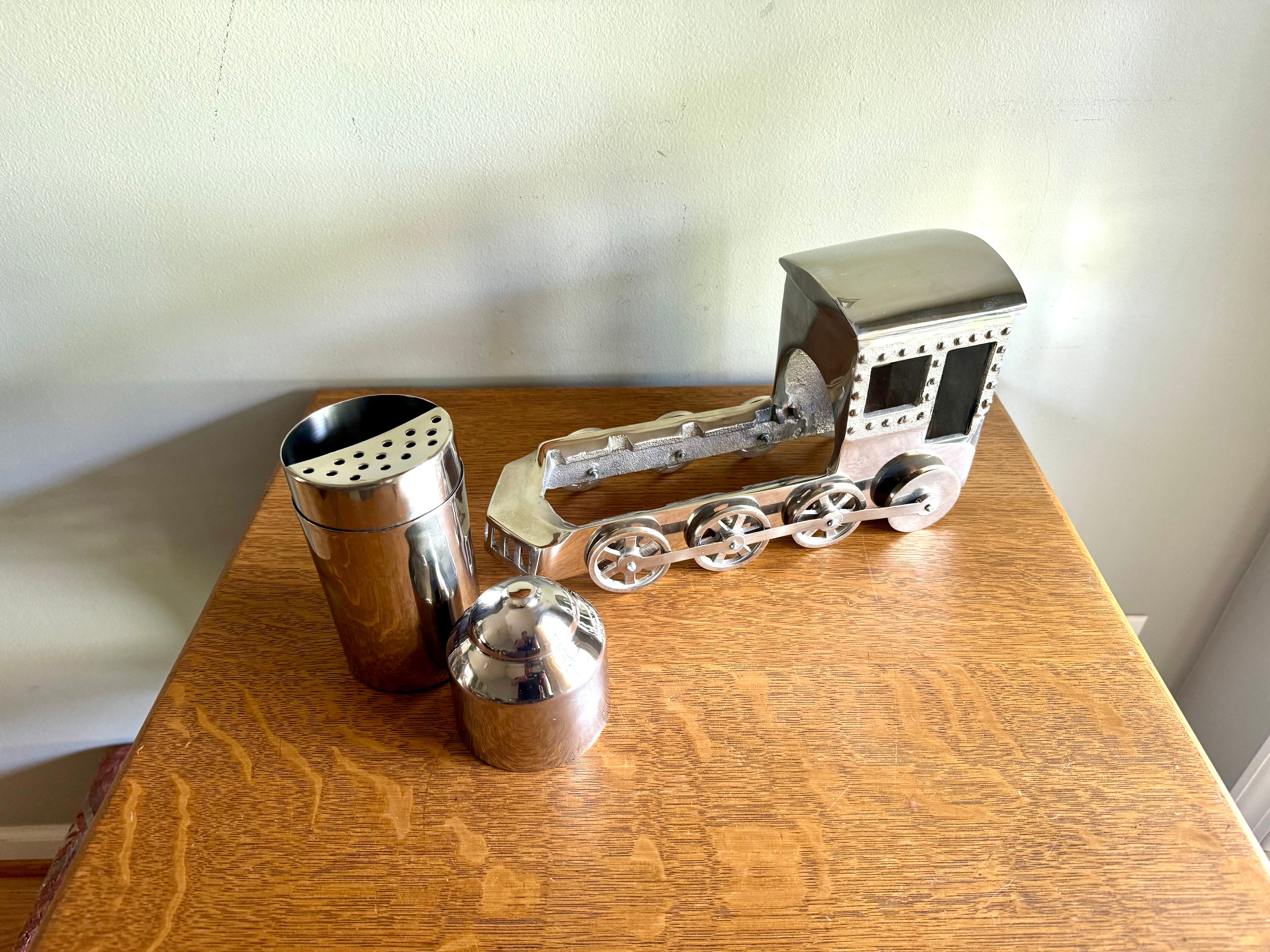 Stainless Locomotive Cocktail Shaker | Train Themed Drink Shaker
