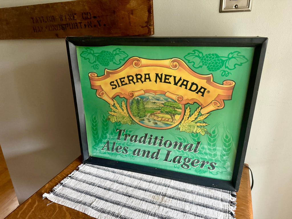 Vintage Sierra Nevada Lighted Advertisement Sign | Traditional Ales and Lagers Lighted Sign