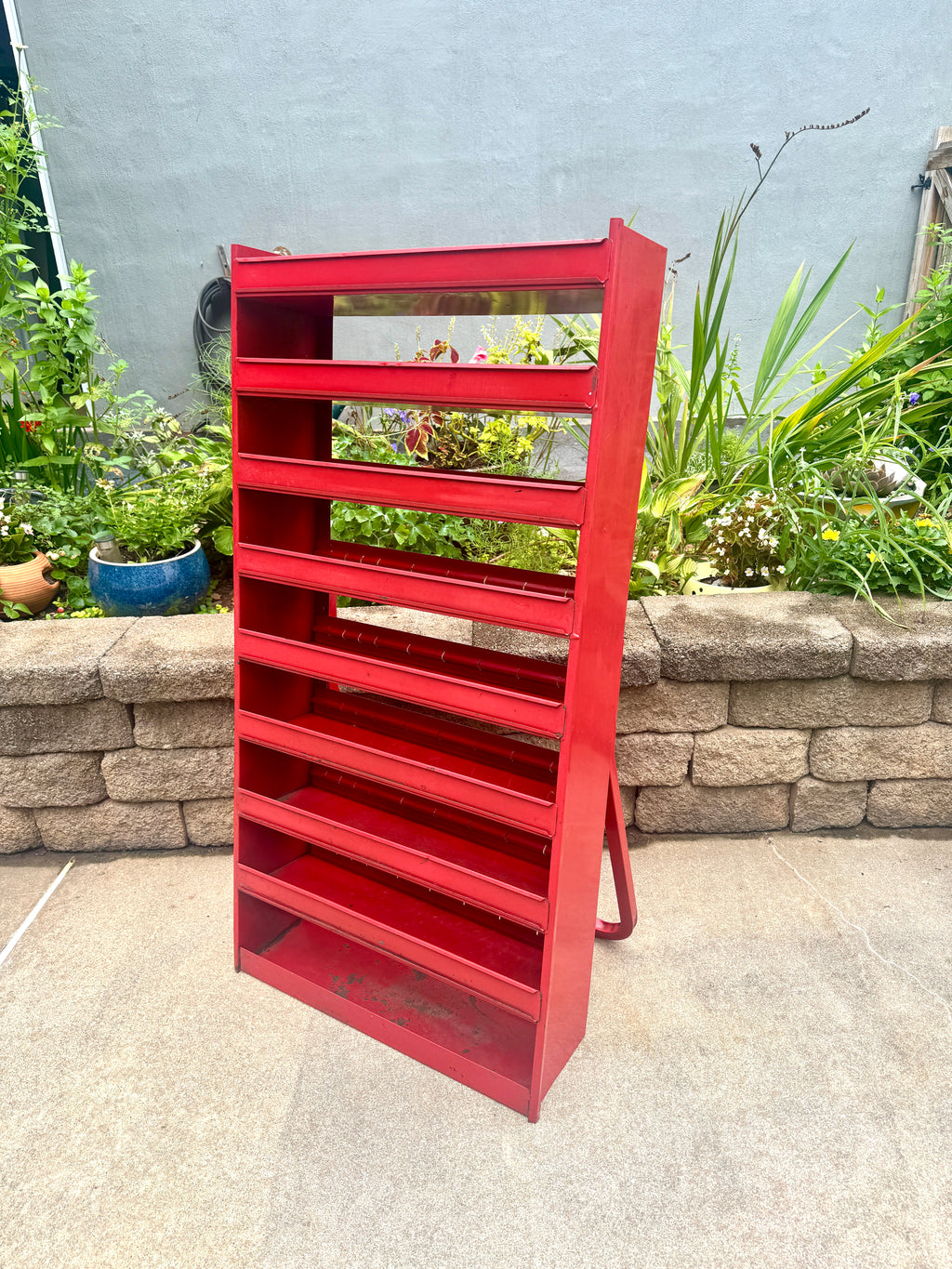 Industrial Red Metal Organizer Bin Cabinet ~ Organizer Cabinet
