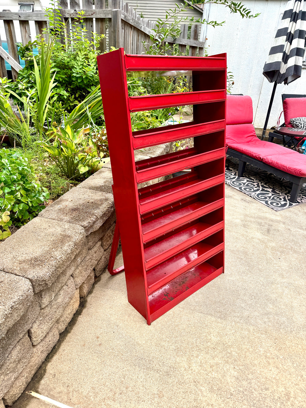 Industrial Red Metal Organizer Bin Cabinet ~ Organizer Cabinet
