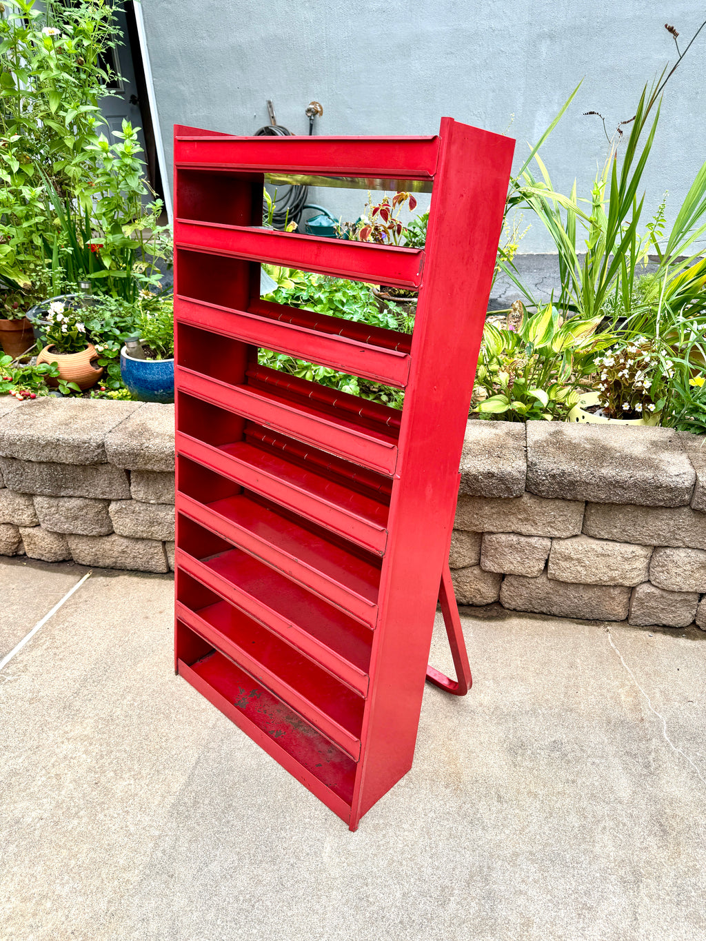 Industrial Red Metal Organizer Bin Cabinet ~ Organizer Cabinet