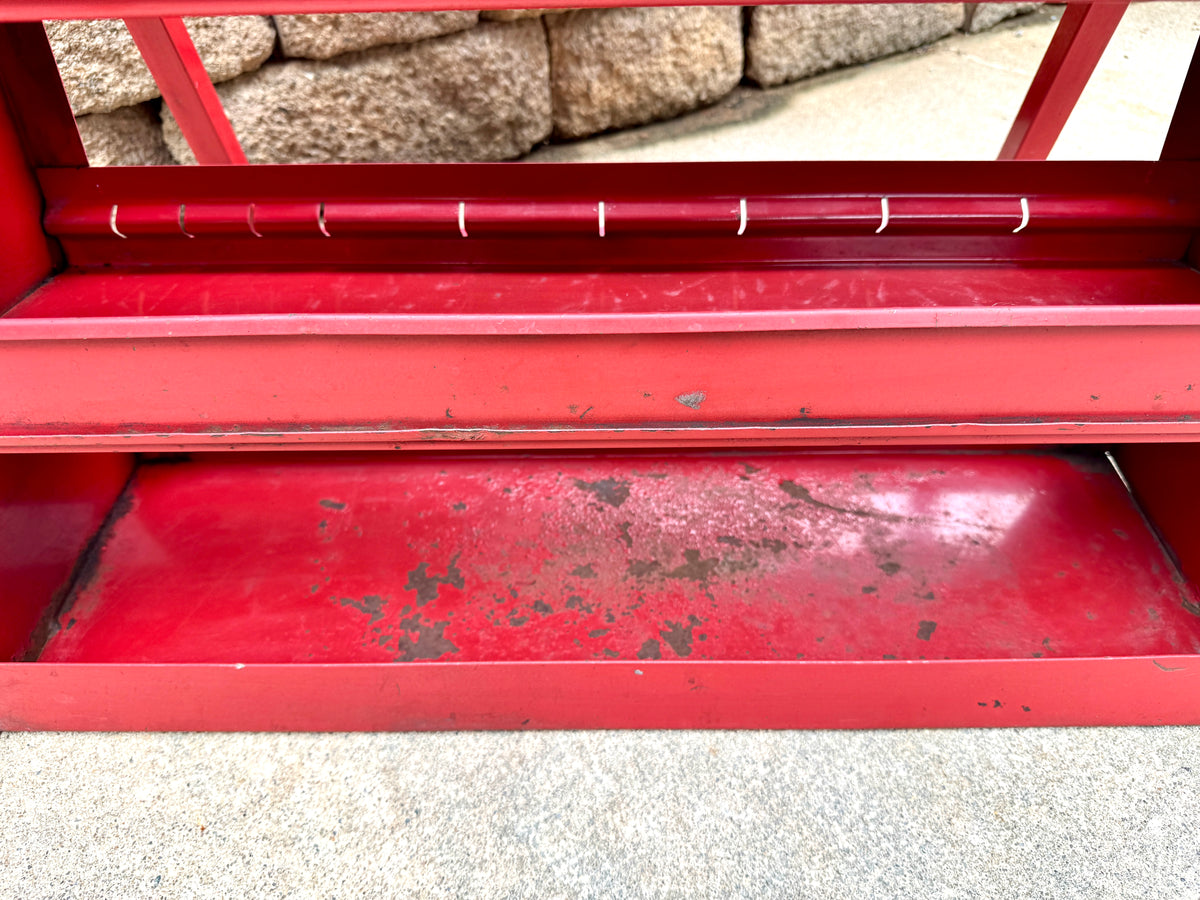 Industrial Red Metal Organizer Bin Cabinet ~ Organizer Cabinet