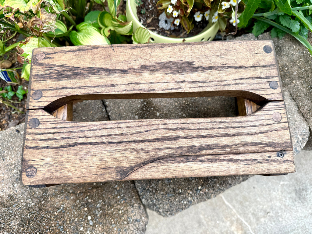 Vtg Wooden Step Stool ~ Solid Wood Step Stool ~ Unique Step-Stool