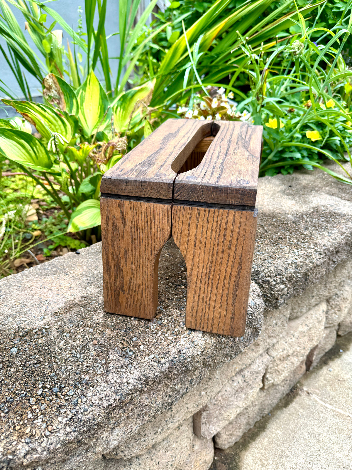 Vtg Wooden Step Stool ~ Solid Wood Step Stool ~ Unique Step-Stool