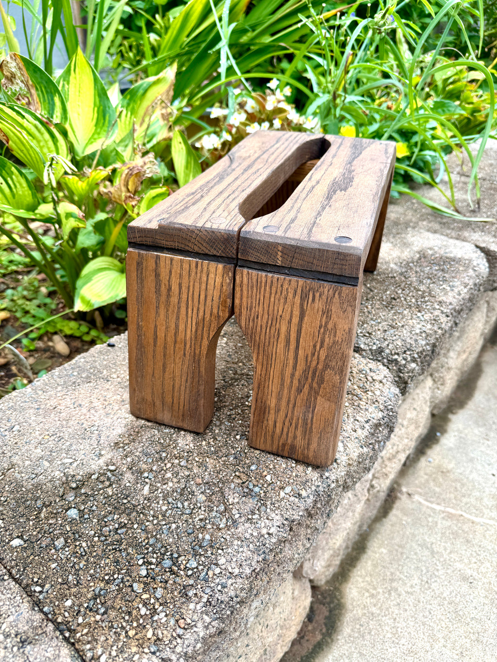 Vtg Wooden Step Stool ~ Solid Wood Step Stool ~ Unique Step-Stool