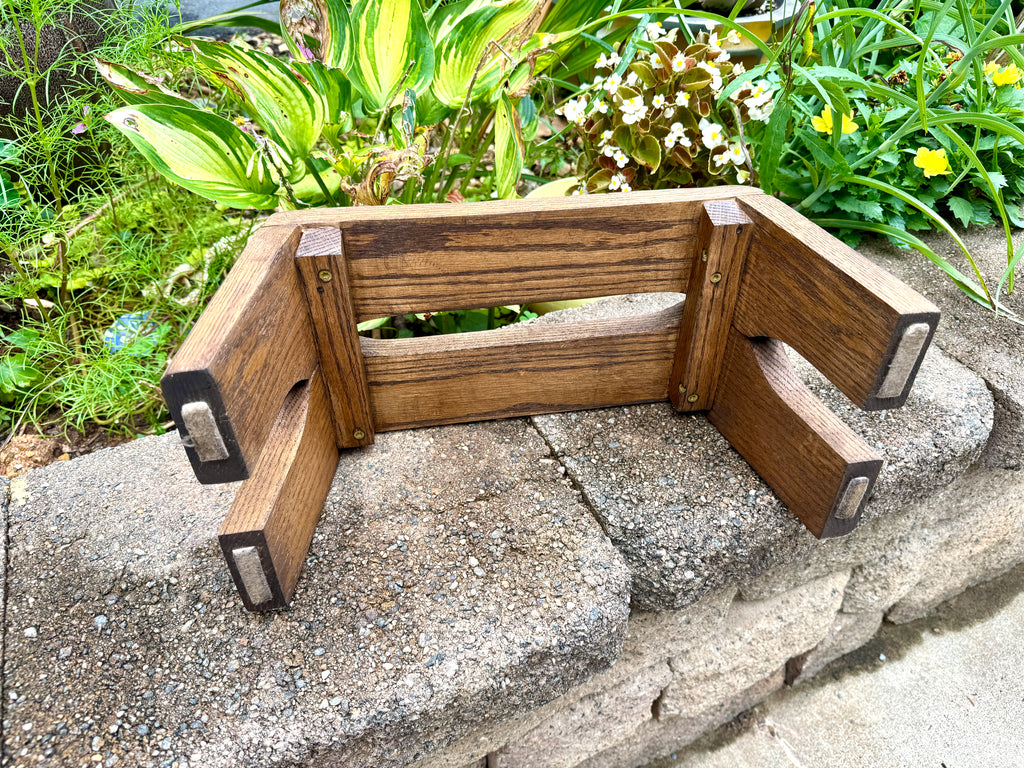 Vtg Wooden Step Stool ~ Solid Wood Step Stool ~ Unique Step-Stool