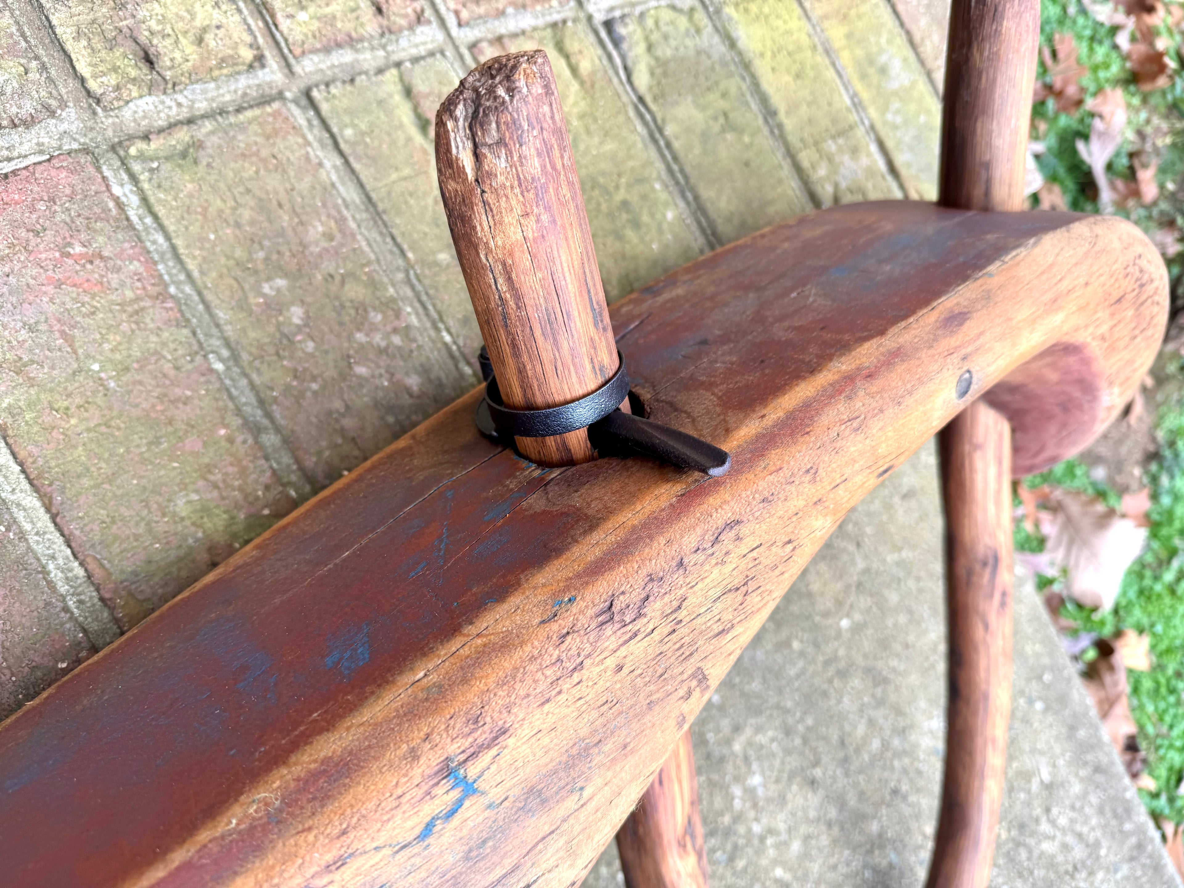 Antique Double Ox Yoke | Large Ox Yoke | Rustic Wood and Steel Double Ox Yoke | Large Primitive Handmade Double Oxen Yoke | Farmhouse Decor