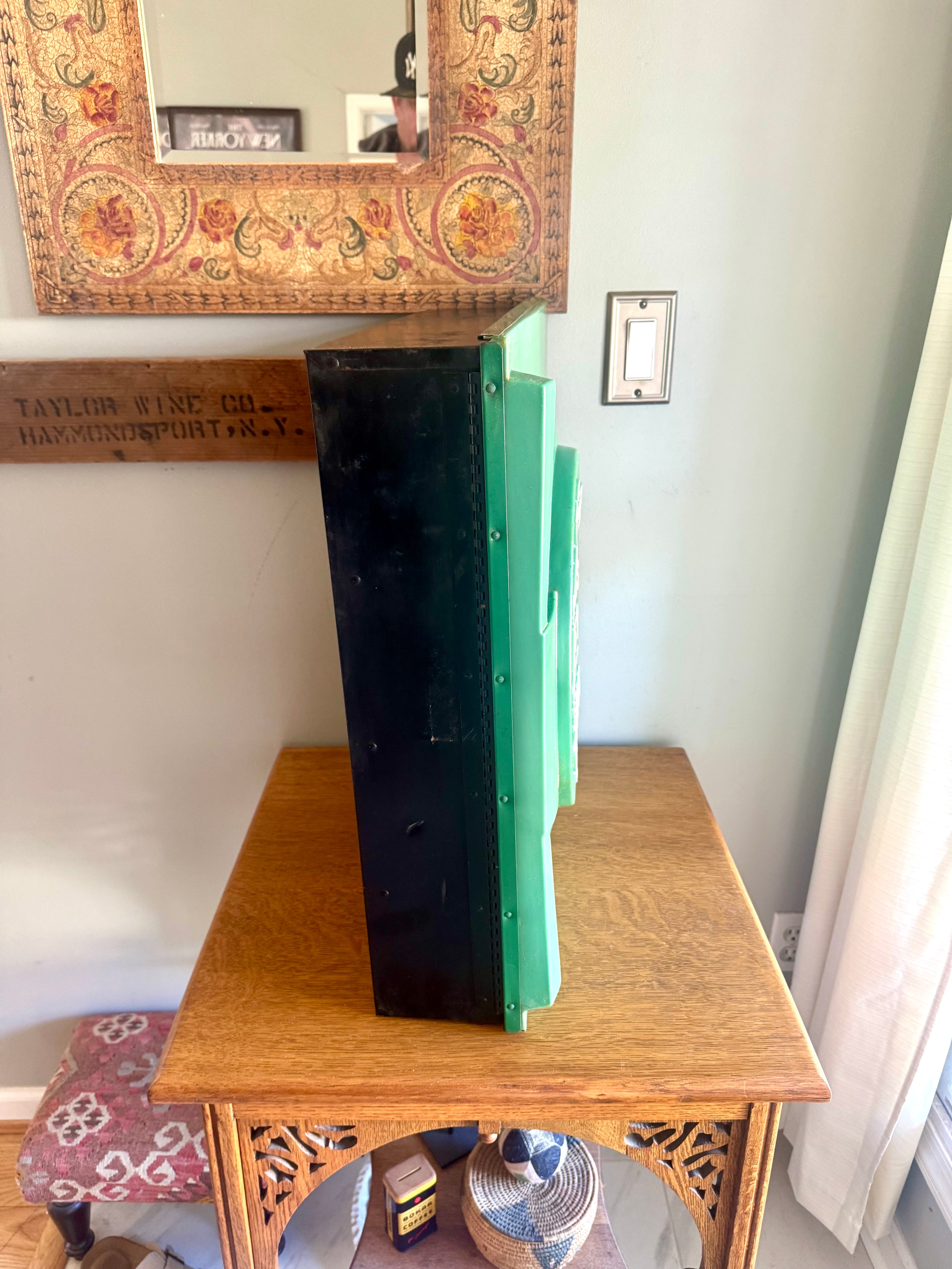 Vintage C/R Quality Oil Seal Wall Cabinet | Industrial Parts Cabinet | Mechanics Cabinet | Industrial Metal Display Cabinet | Industrial Decor Cabinet