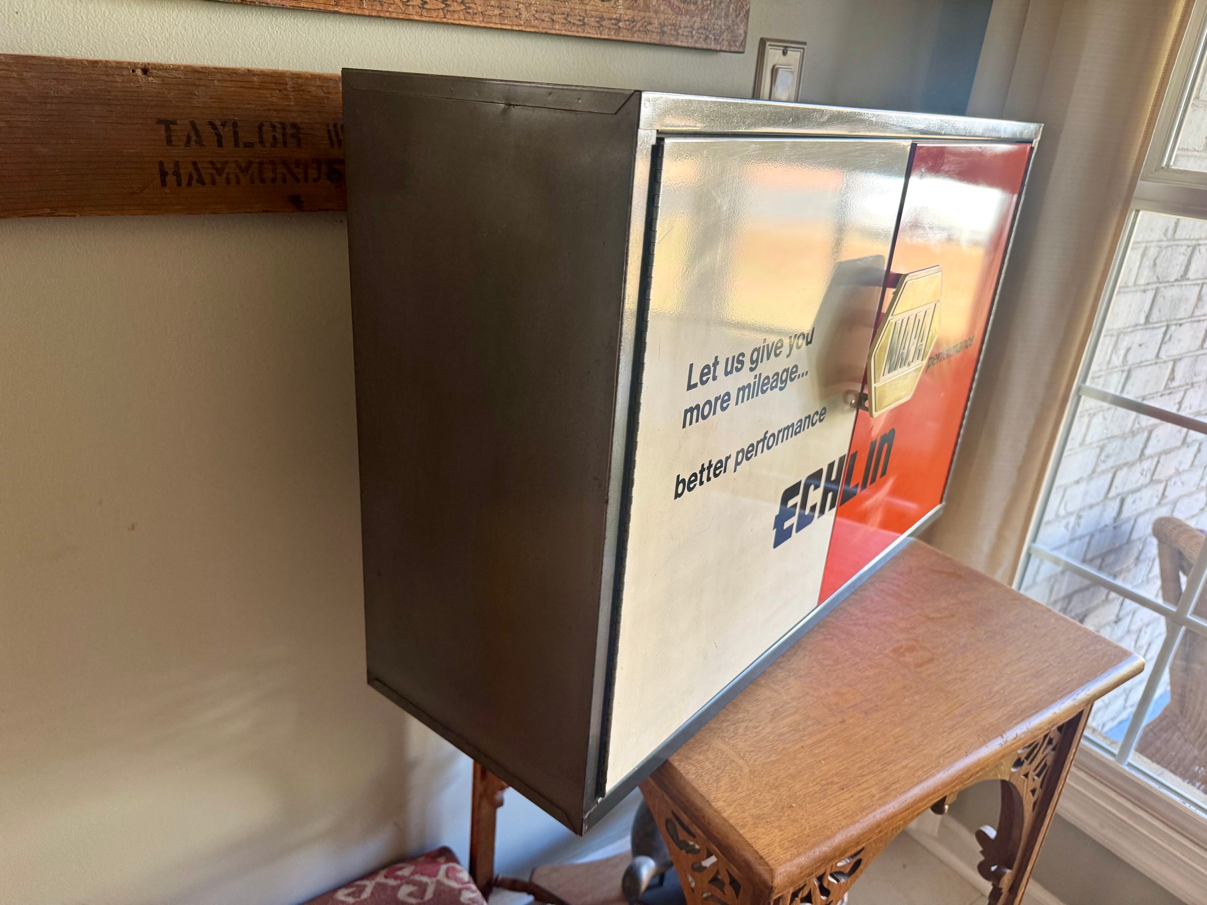 Industrial Echlin Napa Parts Cabinet | Mechanics Cabinet | Industrial Napa Parts Cabinet | Industrial Liquor Cabinet