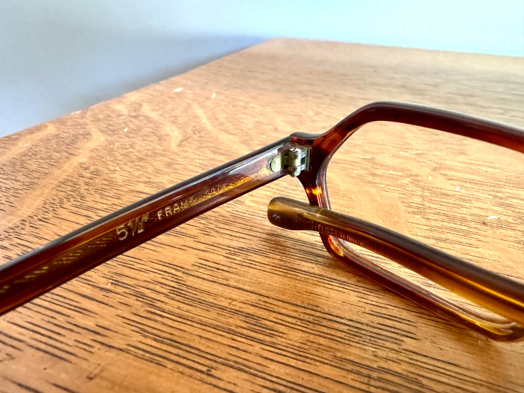 Vtg Geometric Tortoiseshell Framed Eyeglasses ~ Italian Hexagon Tortoiseshell Eyewear