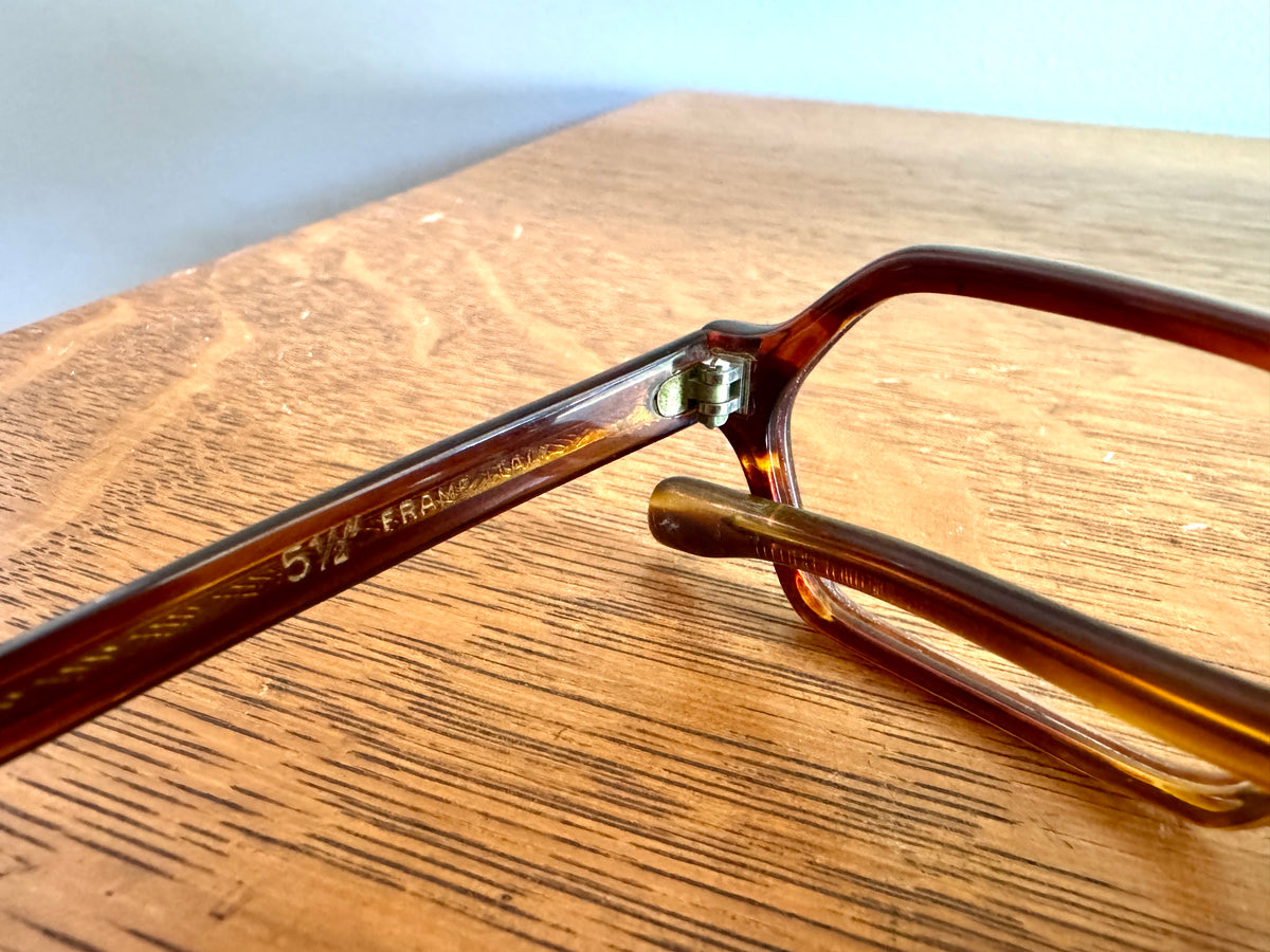 Vtg Geometric Tortoiseshell Framed Eyeglasses ~ Italian Hexagon Tortoiseshell Eyewear