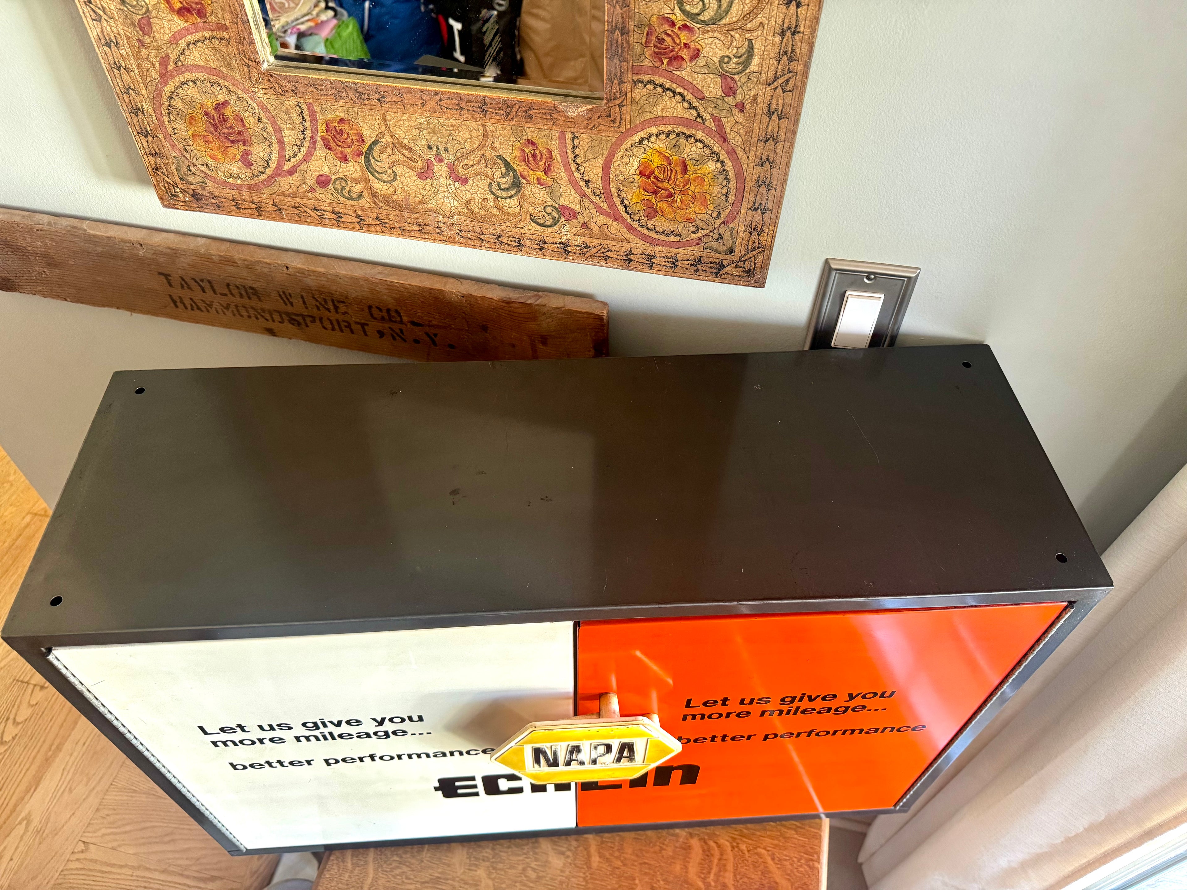 Industrial Echlin Napa Parts Cabinet | Mechanics Cabinet | Industrial Napa Parts Cabinet | Industrial Liquor Cabinet