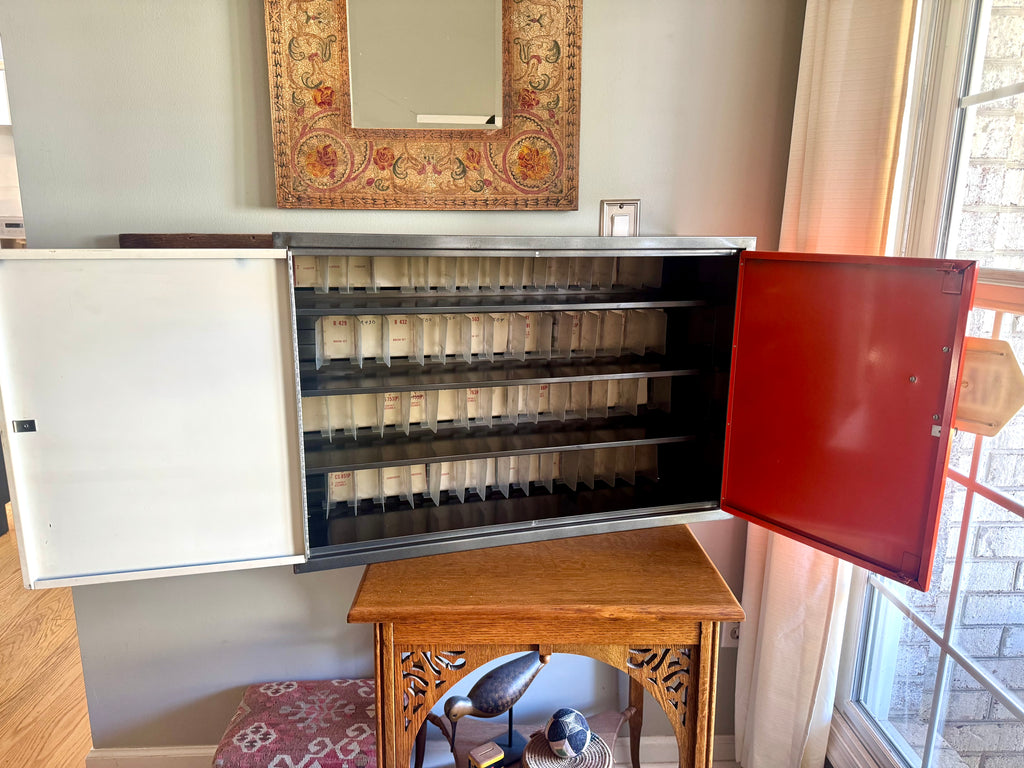 Industrial Echlin Napa Parts Cabinet | Mechanics Cabinet | Industrial Napa Parts Cabinet | Industrial Liquor Cabinet