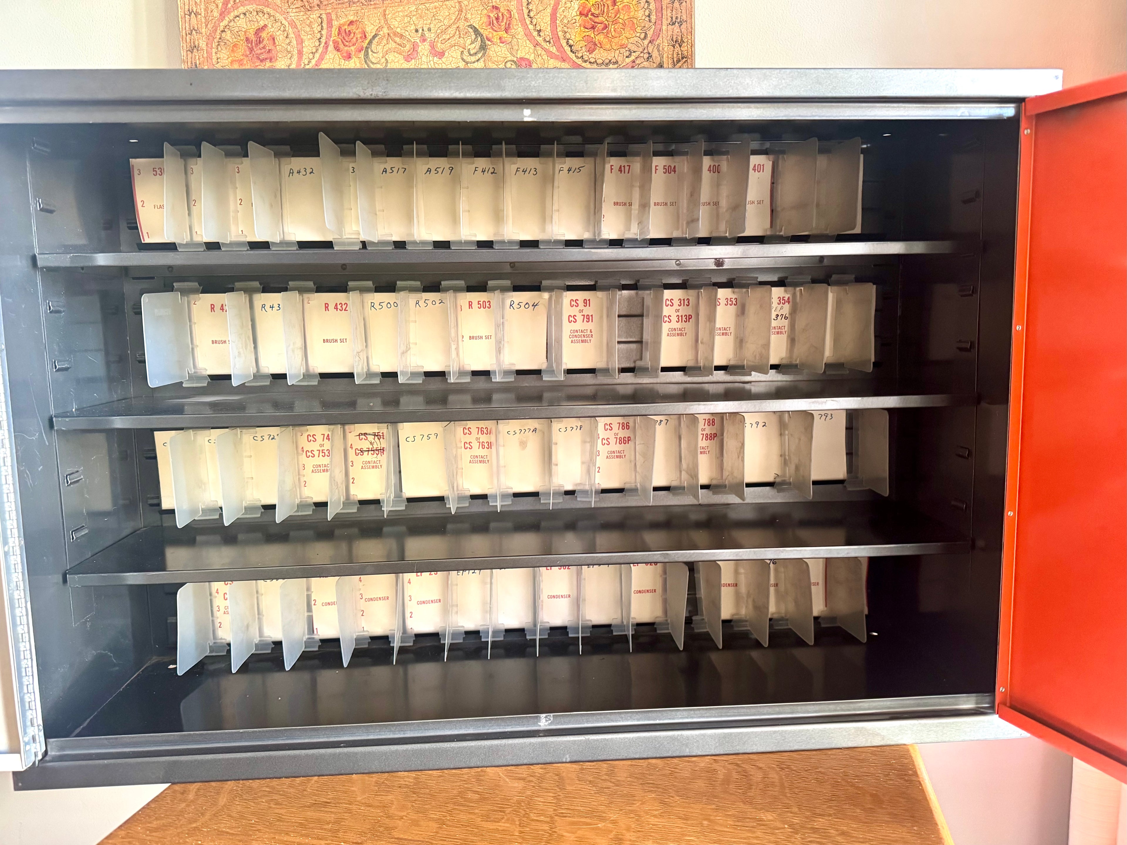 Industrial Echlin Napa Parts Cabinet | Mechanics Cabinet | Industrial Napa Parts Cabinet | Industrial Liquor Cabinet