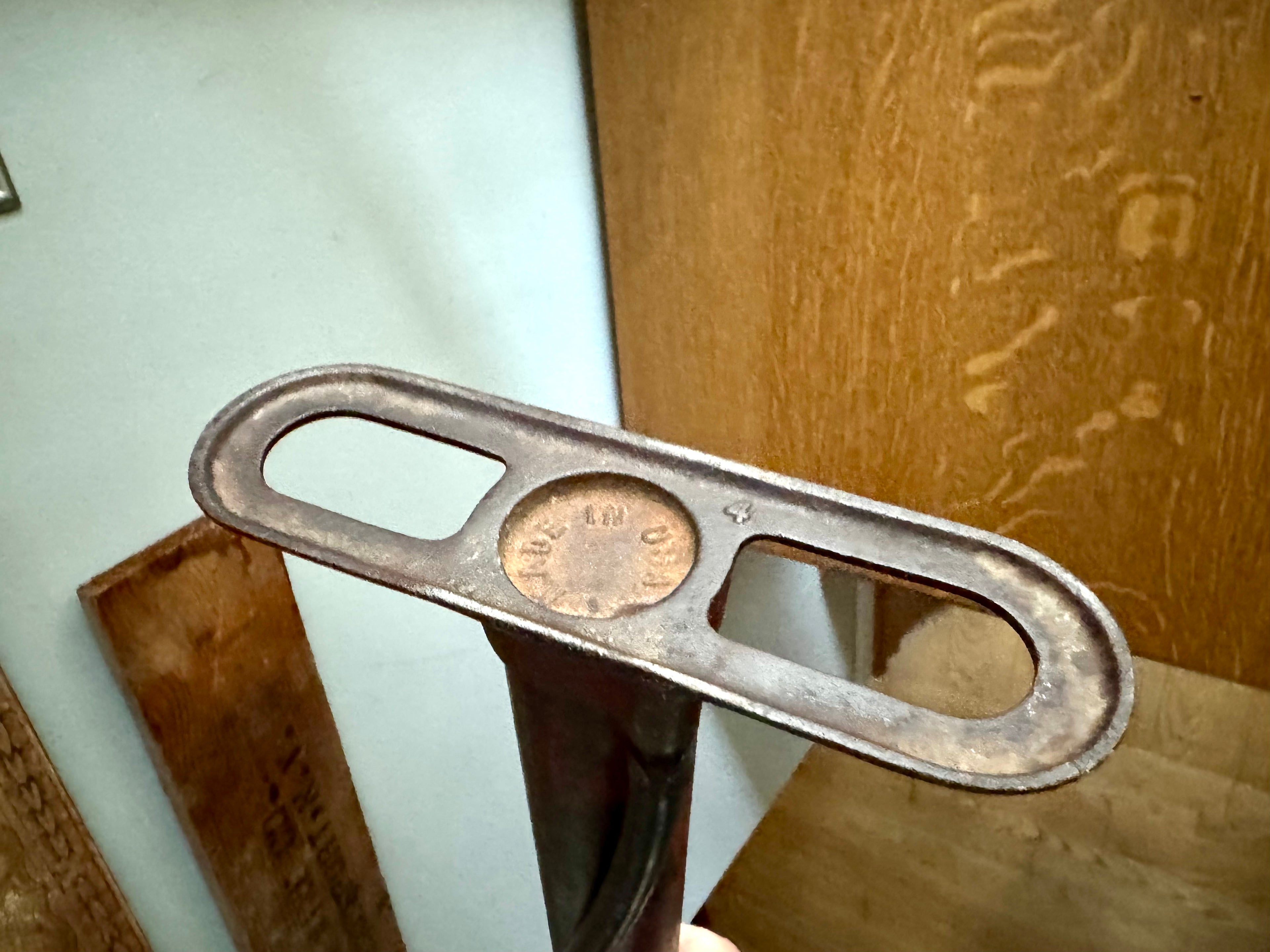 Vtg Metal and Wood Air Pump | Unbreakable Metal Tire Pump