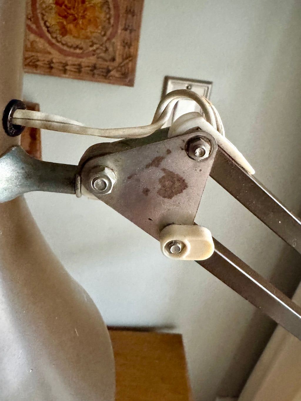 Vtg Luxo Articulating Drafting Lamp | MCM Brown Luxo Drafting Lamp