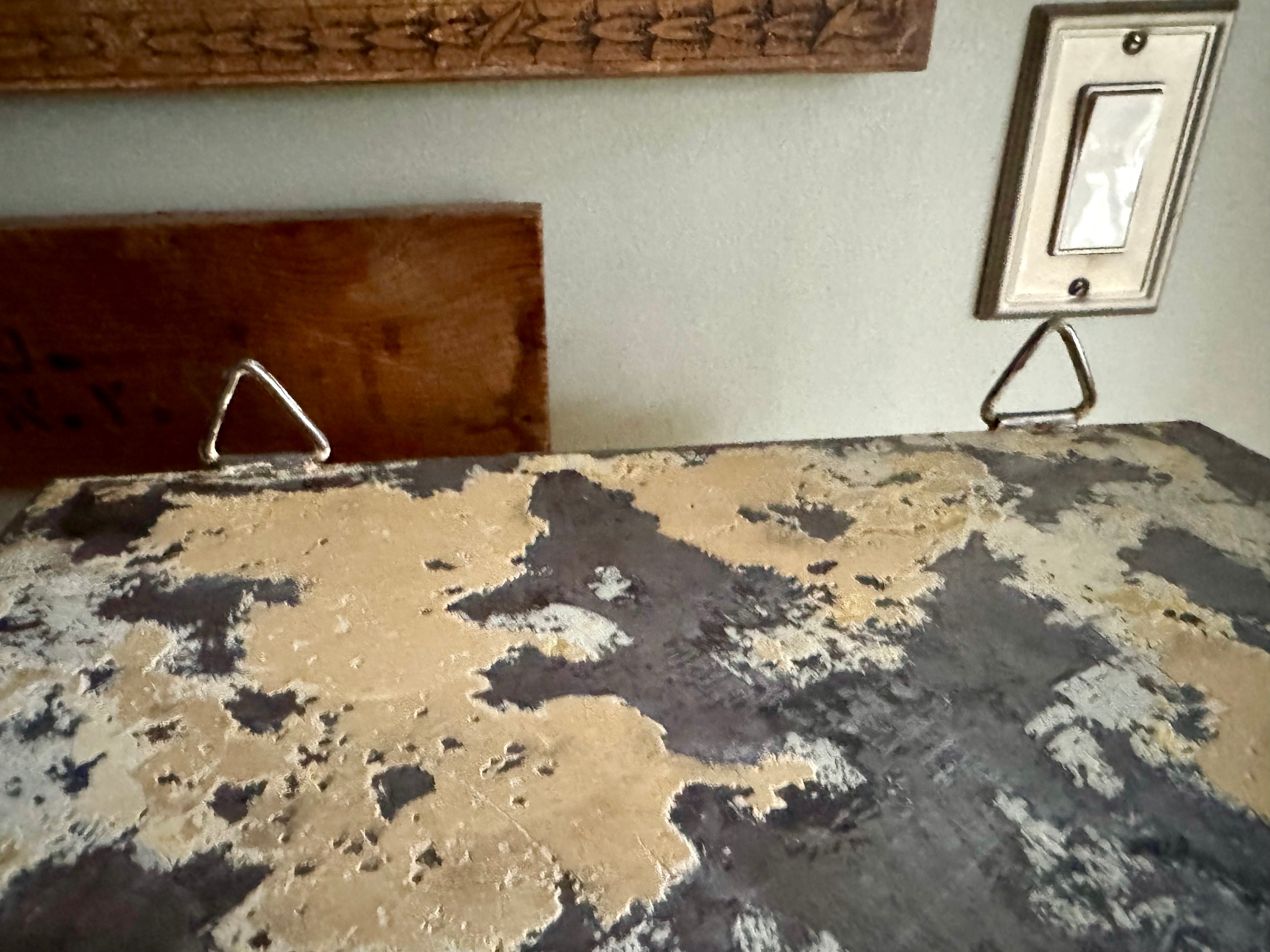 Early 20th Century Distressed Paint Sterilizer Cabinet | Antique Metal Display Cabinet | Apothecary Cabinet