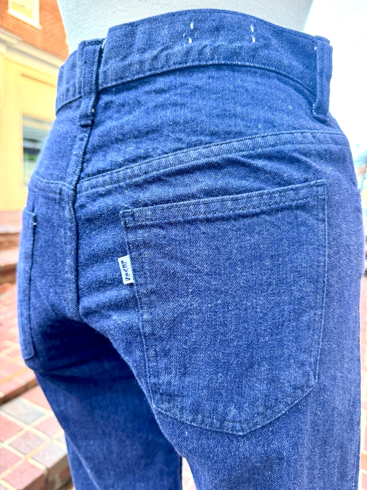 1960's Levis Big E Jeans ~ Dark Wash Collector Denim "Levis For Gals" ~ Levis White Tab